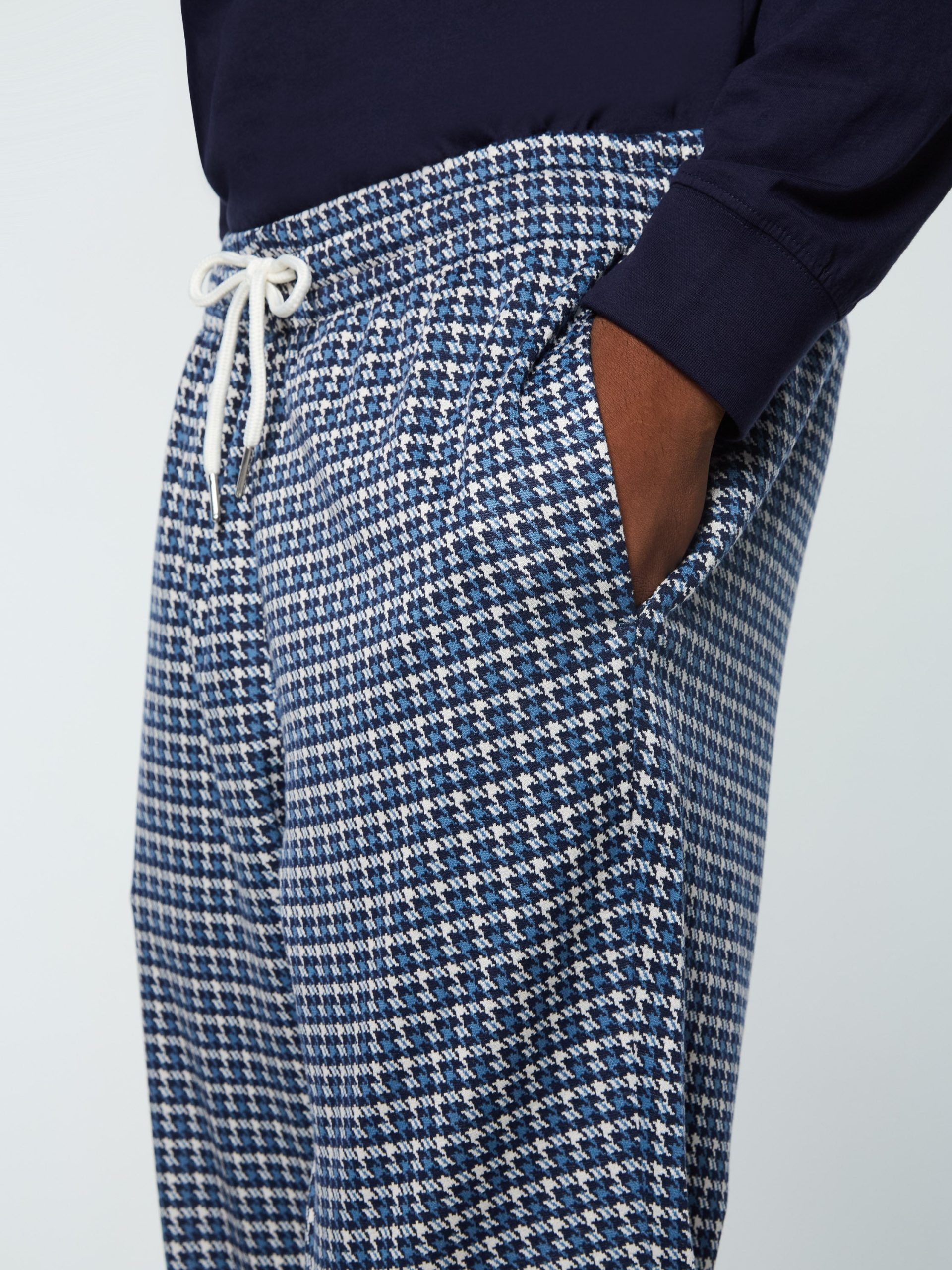 Dallas Houndstooth Track Pant- Maritime Blue - Image 7