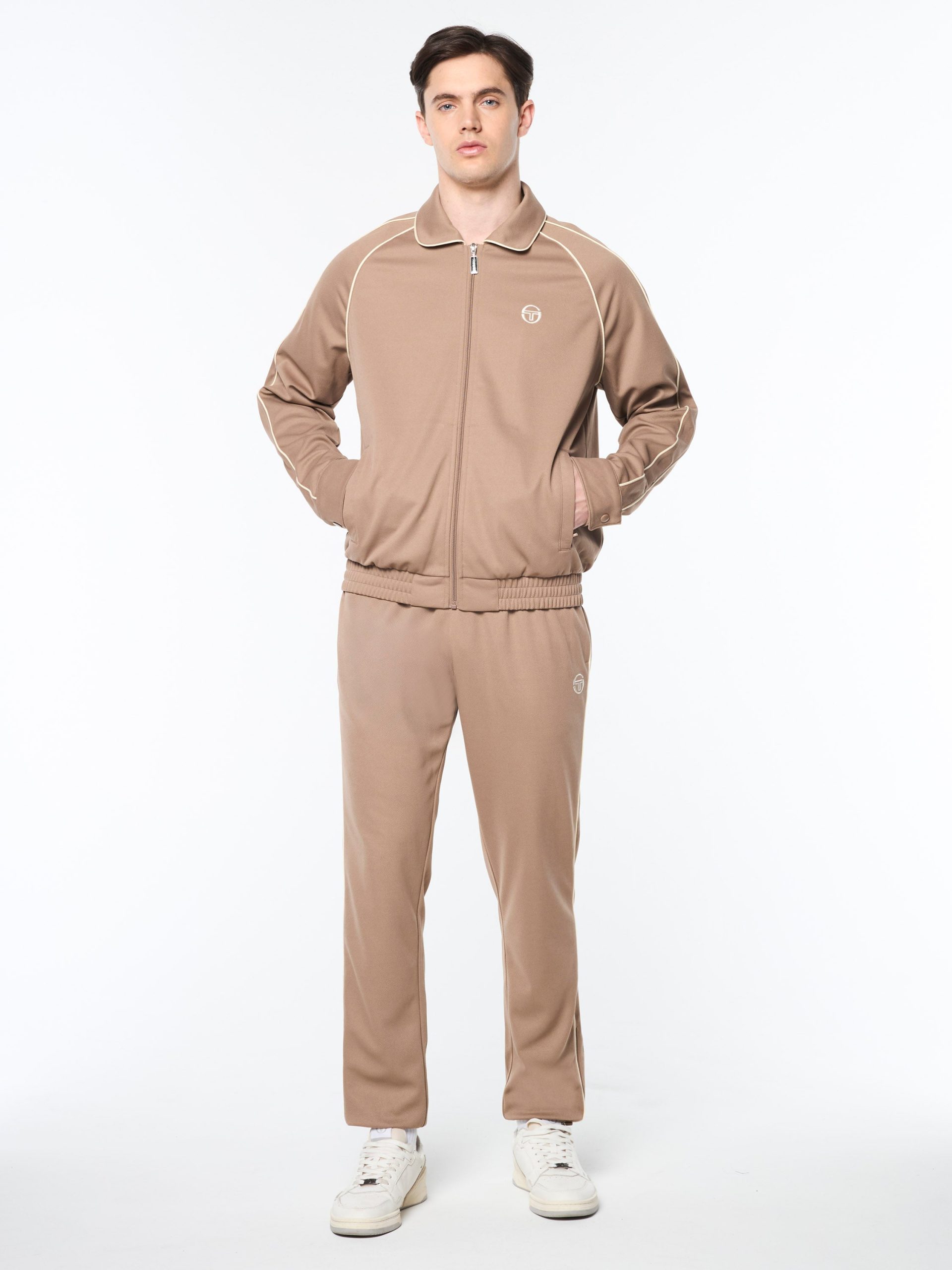 Ettore Track Jacket- Taupe Grey - Image 3