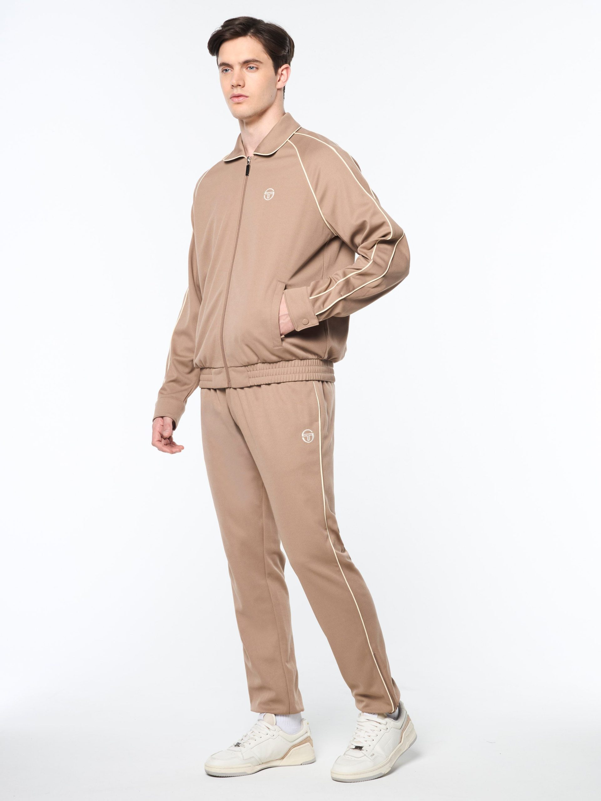 Ettore Track Jacket- Taupe Grey - Image 4