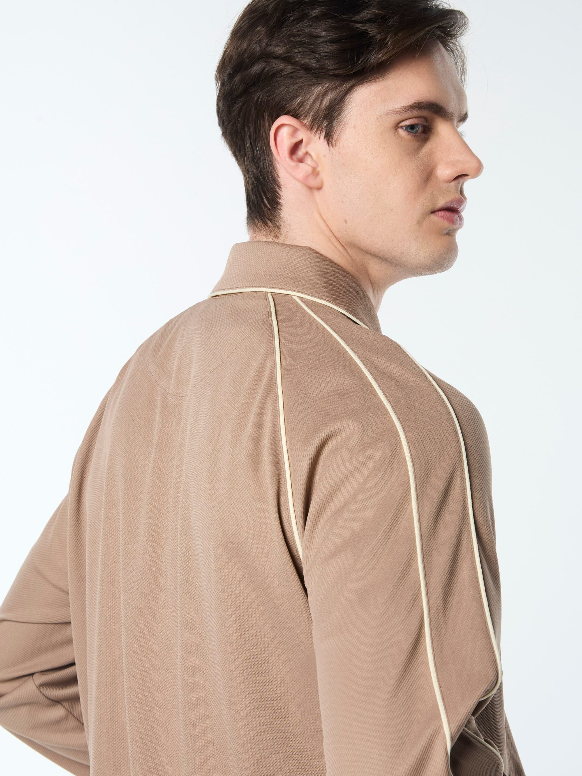 Ettore Track Jacket- Taupe Grey - Image 6