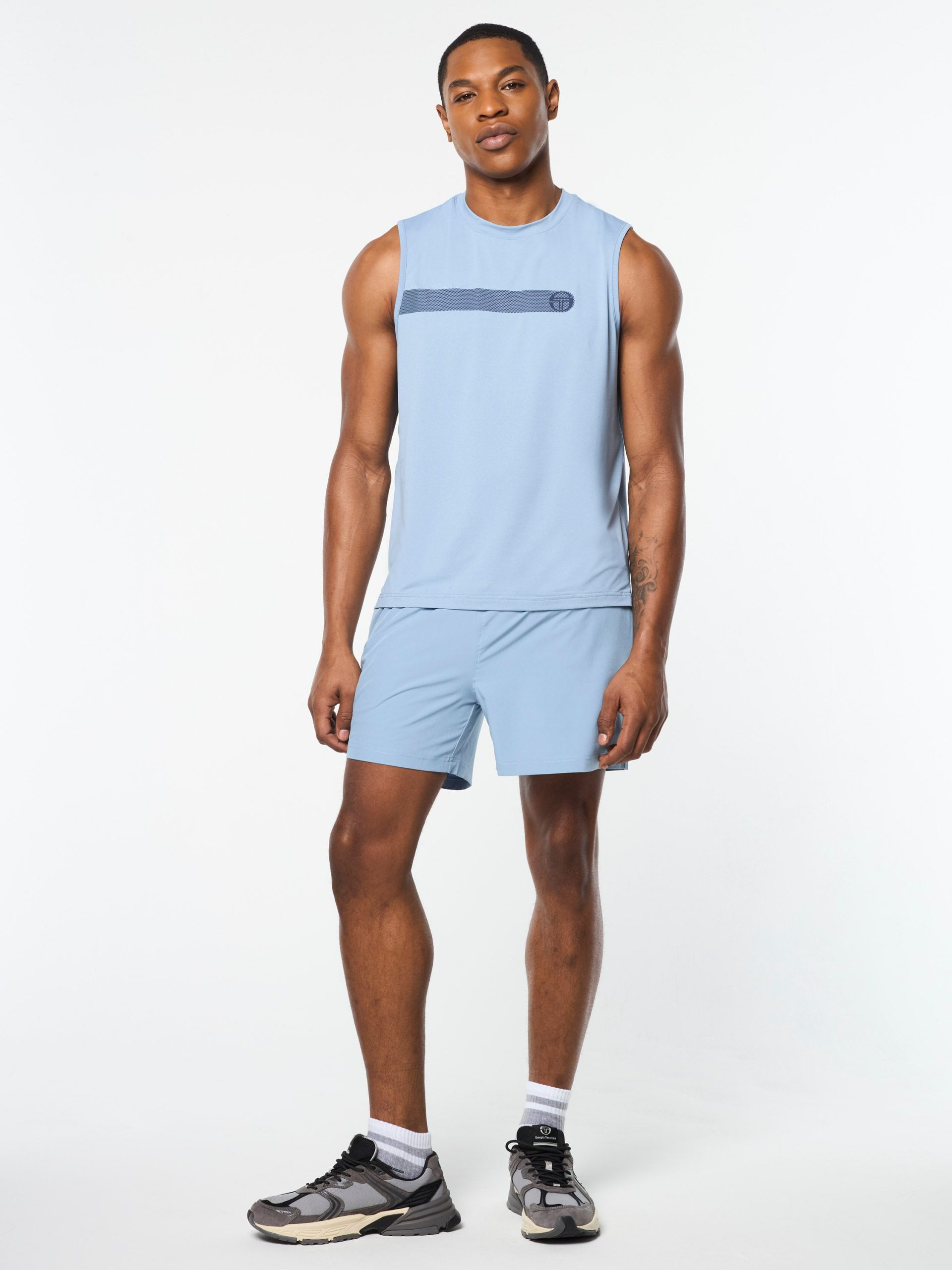Elio Performance Tank- Faded Denim - Image 6