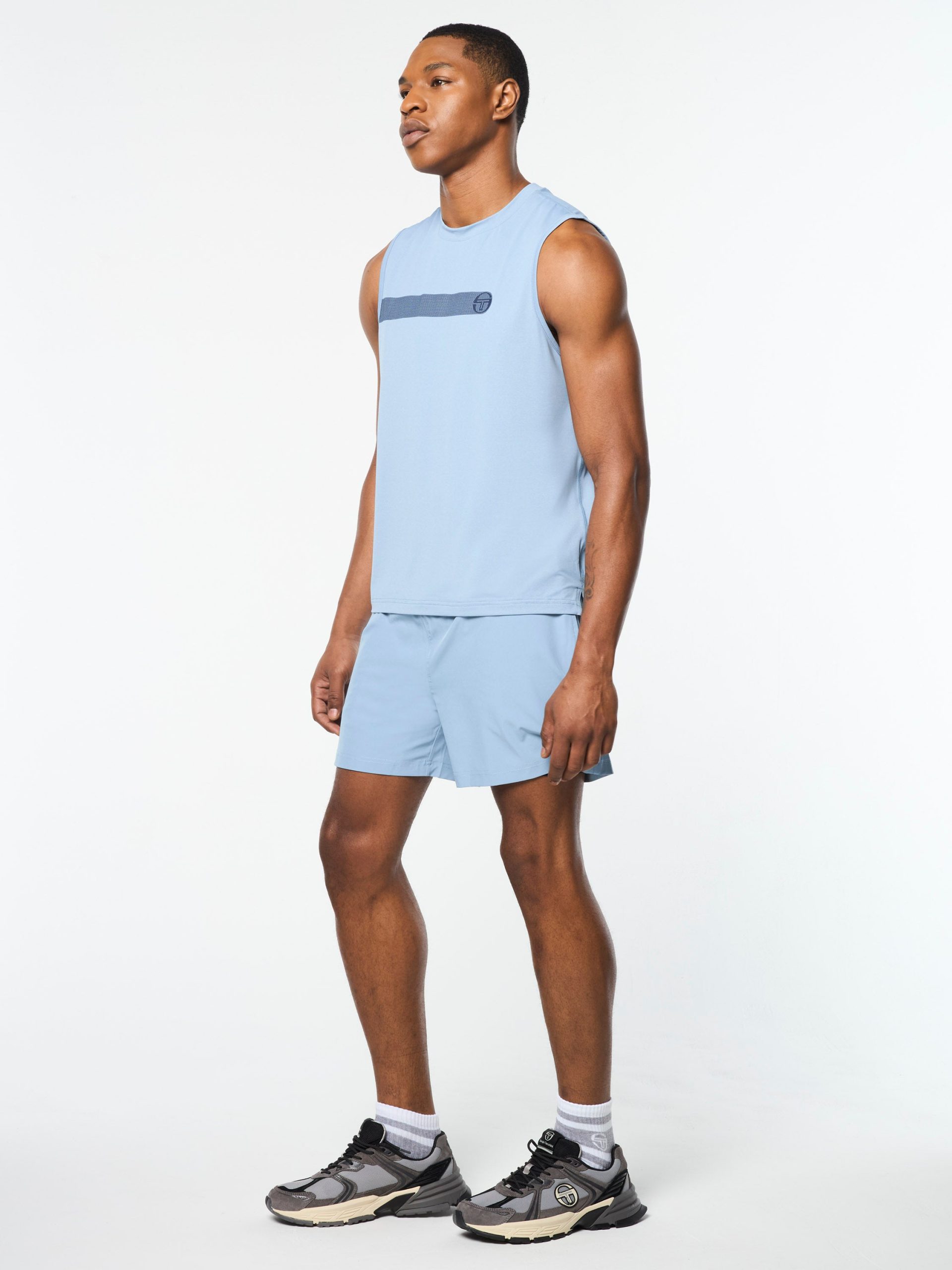 Elio Performance Tank- Faded Denim - Image 2