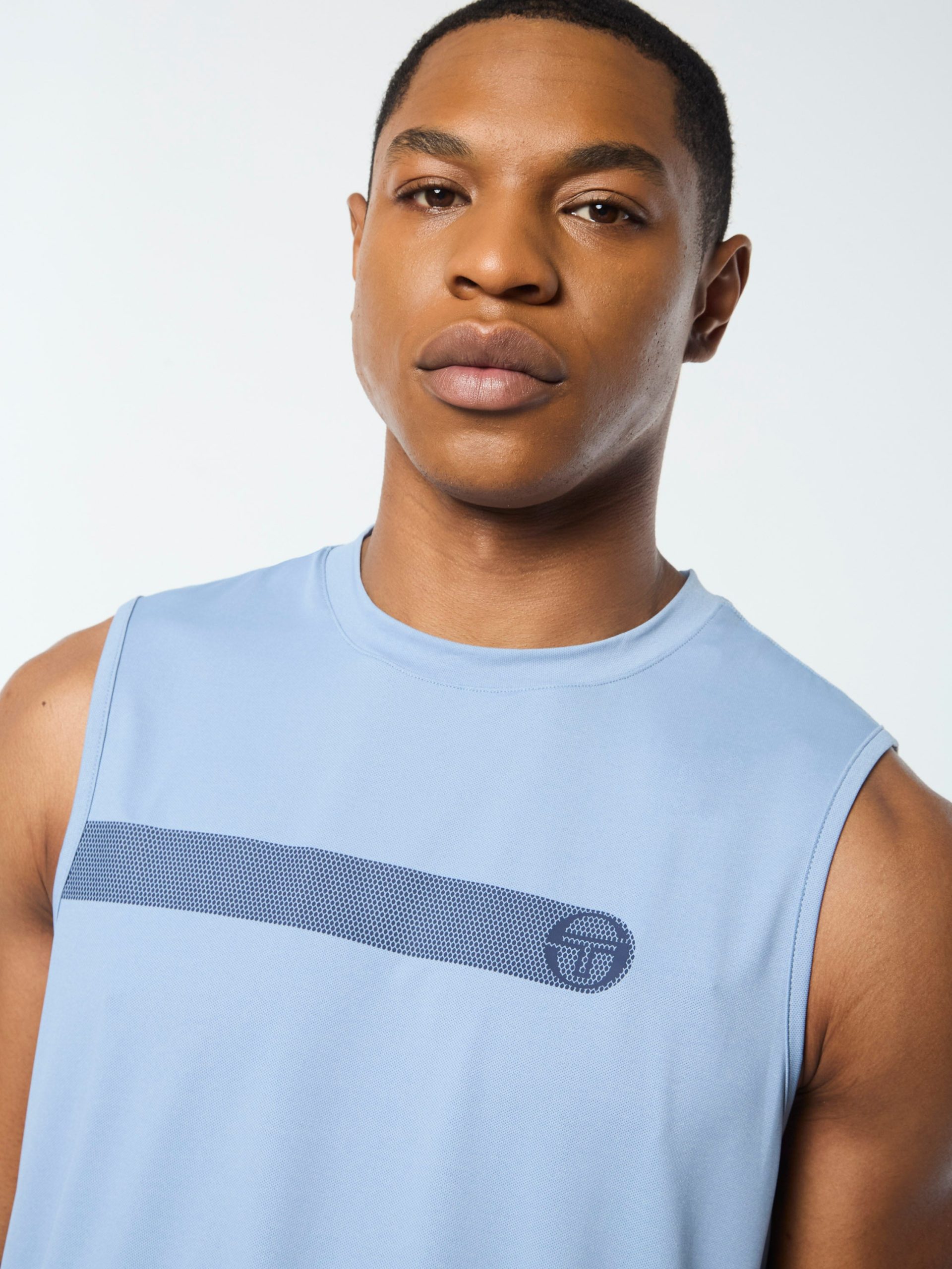 Elio Performance Tank- Faded Denim - Image 8