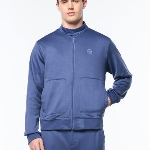 Sandro Track Jacket- Blue Indigo