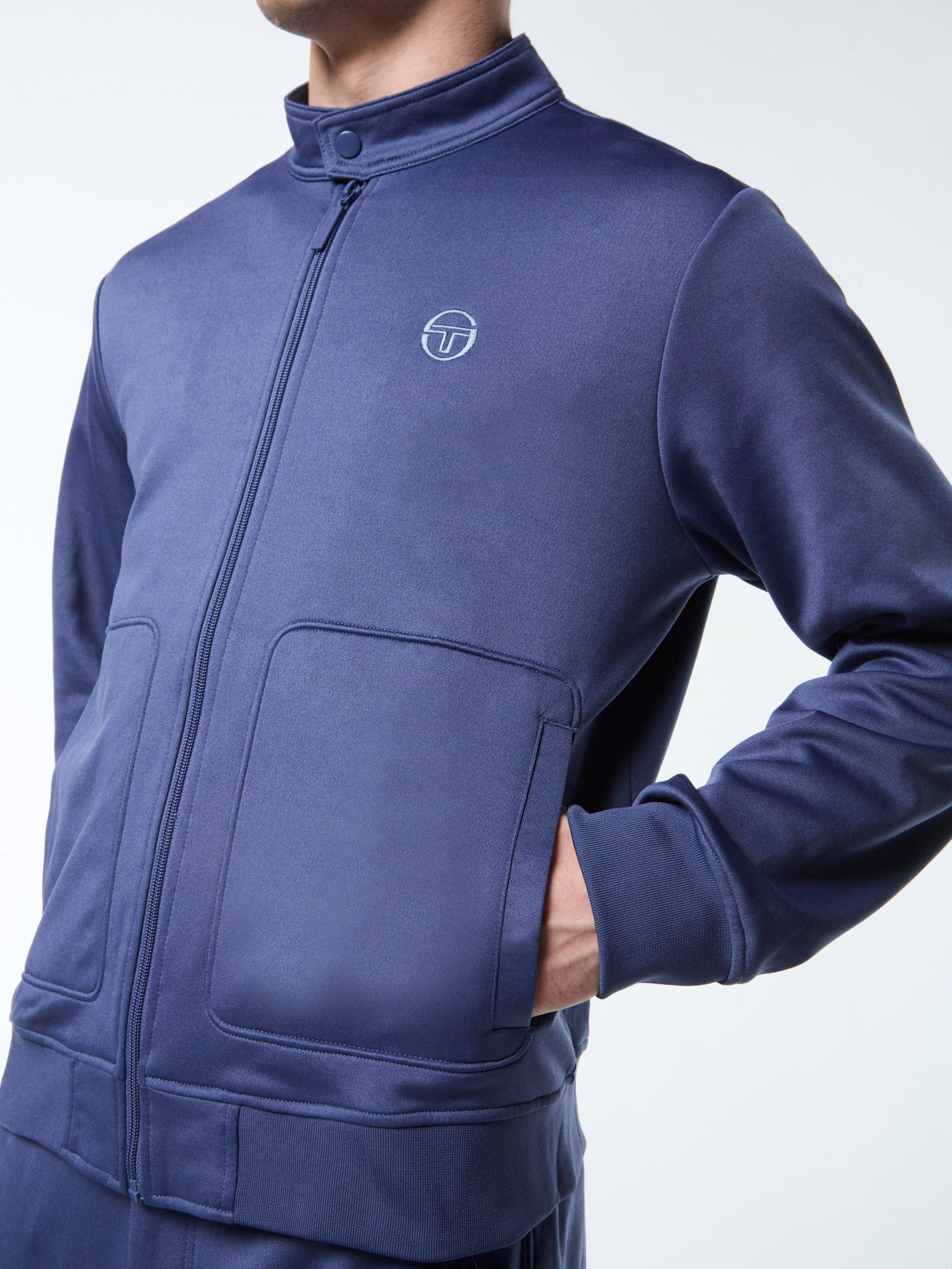 Sandro Track Jacket- Blue Indigo - Image 7