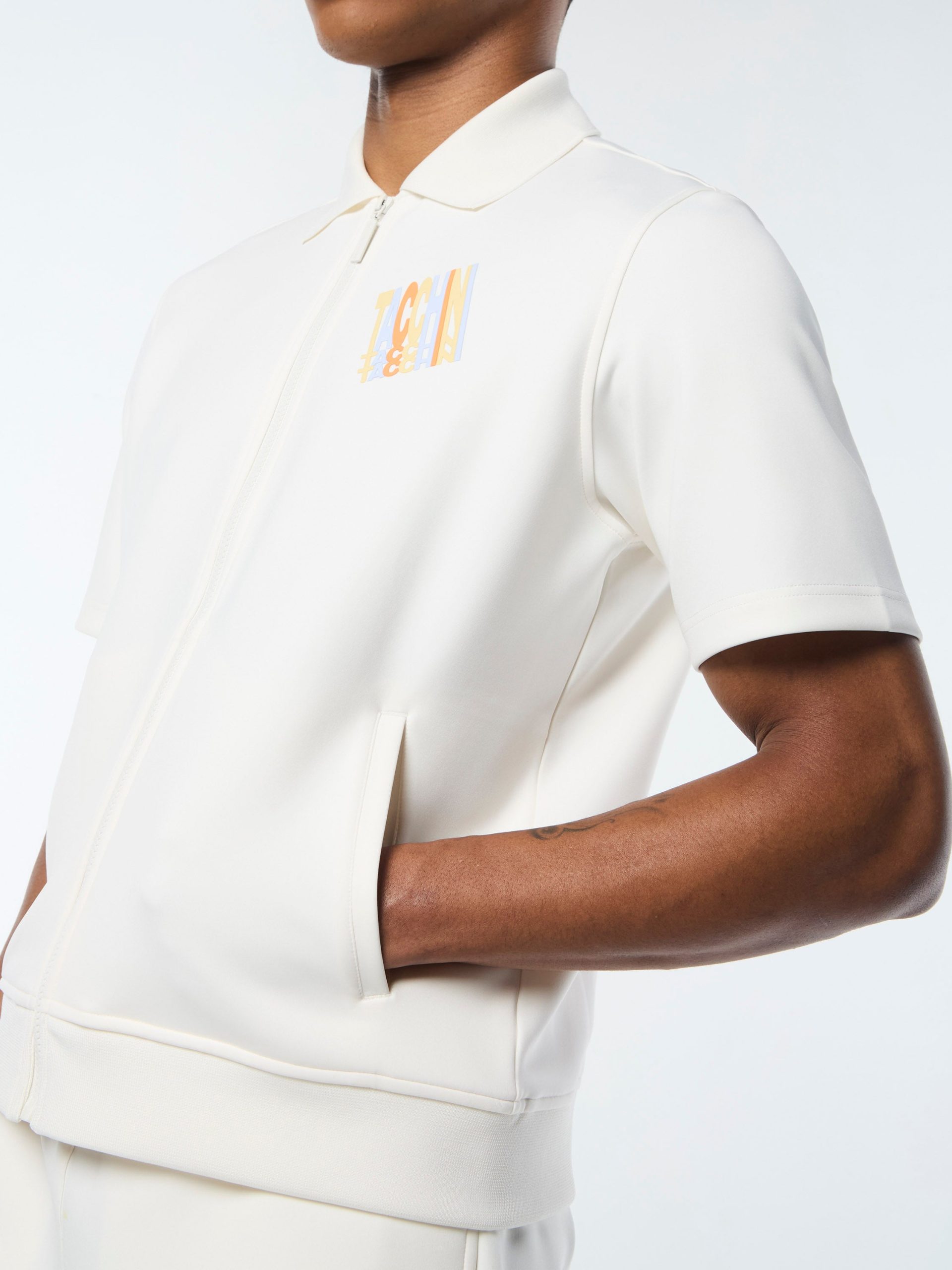 Urso Short Sleeve Track Jacket- Gardenia - Image 5
