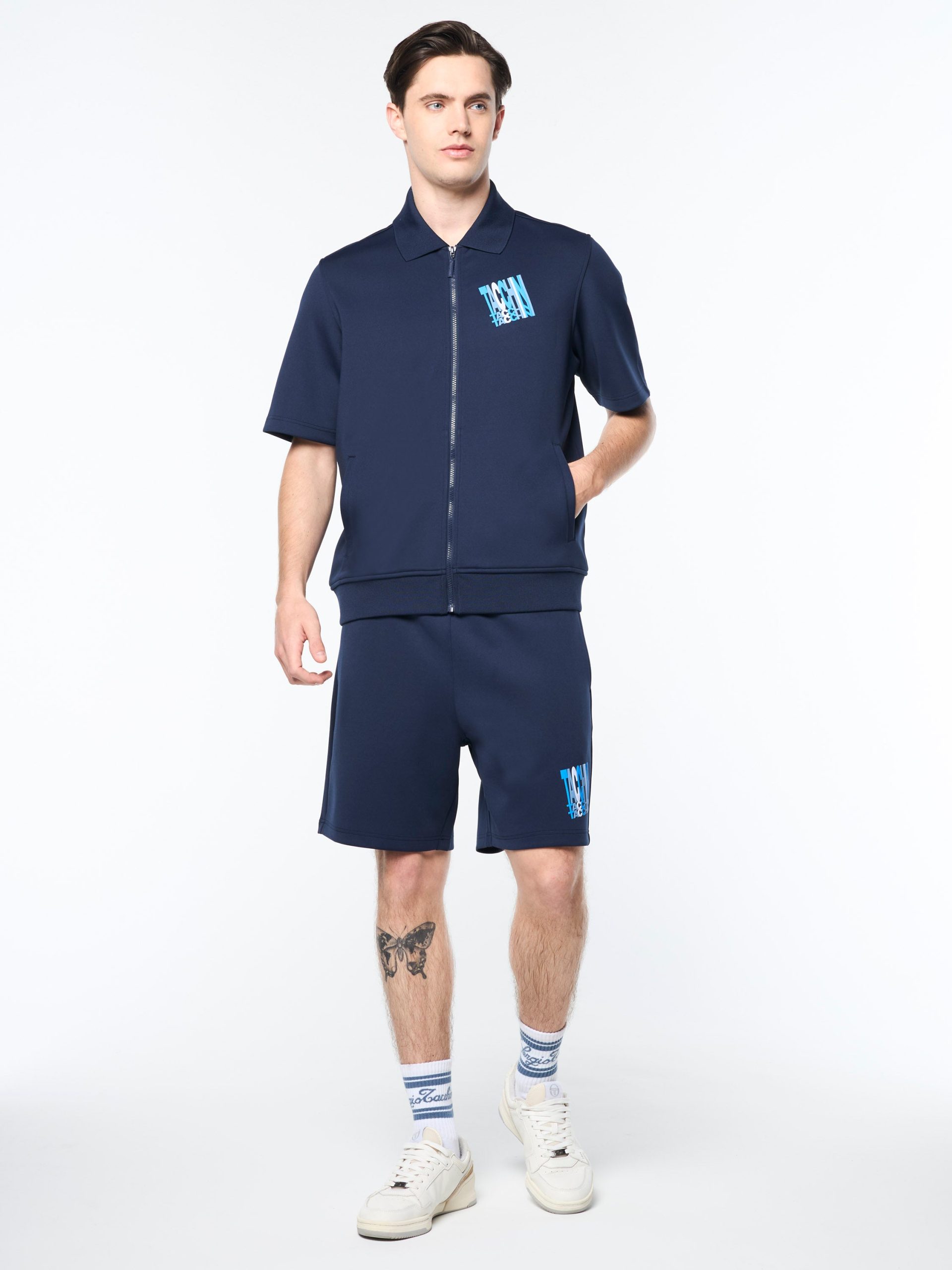 Urso Short Sleeve Track Jacket- Maritime Blue - Image 4
