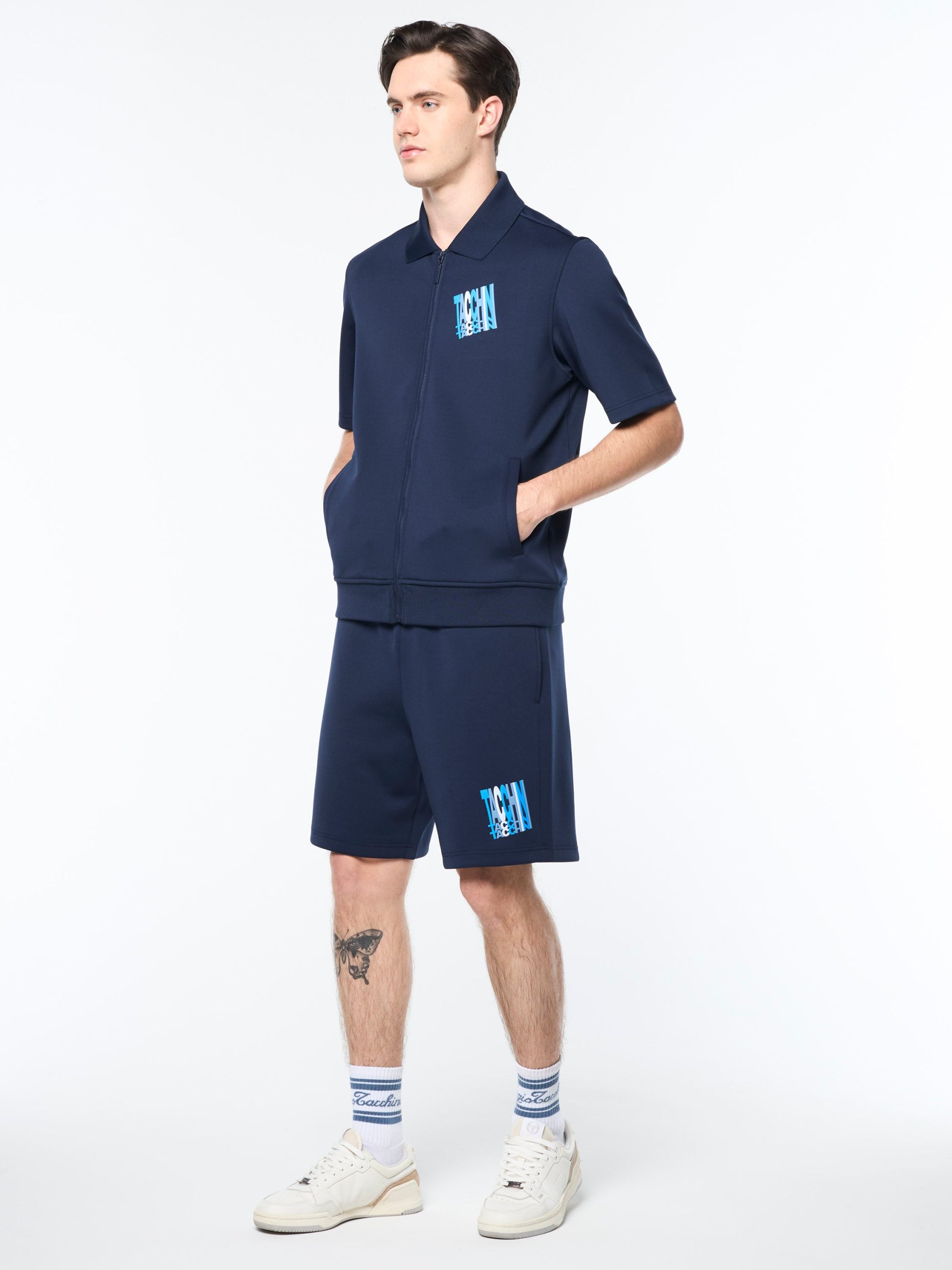 Urso Short Sleeve Track Jacket- Maritime Blue - Image 5