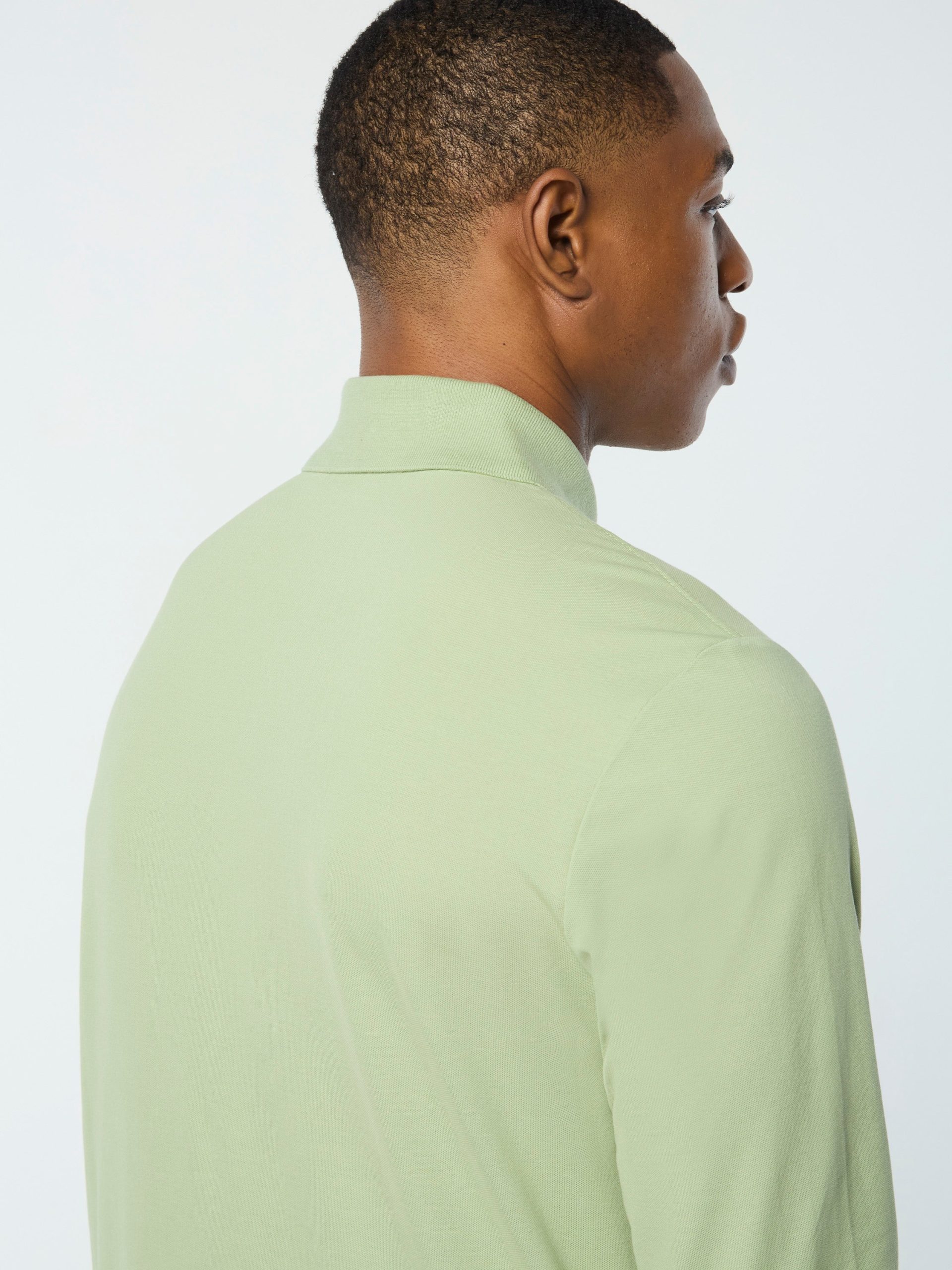 Dario Long Sleeve Polo-Reseda - Image 8