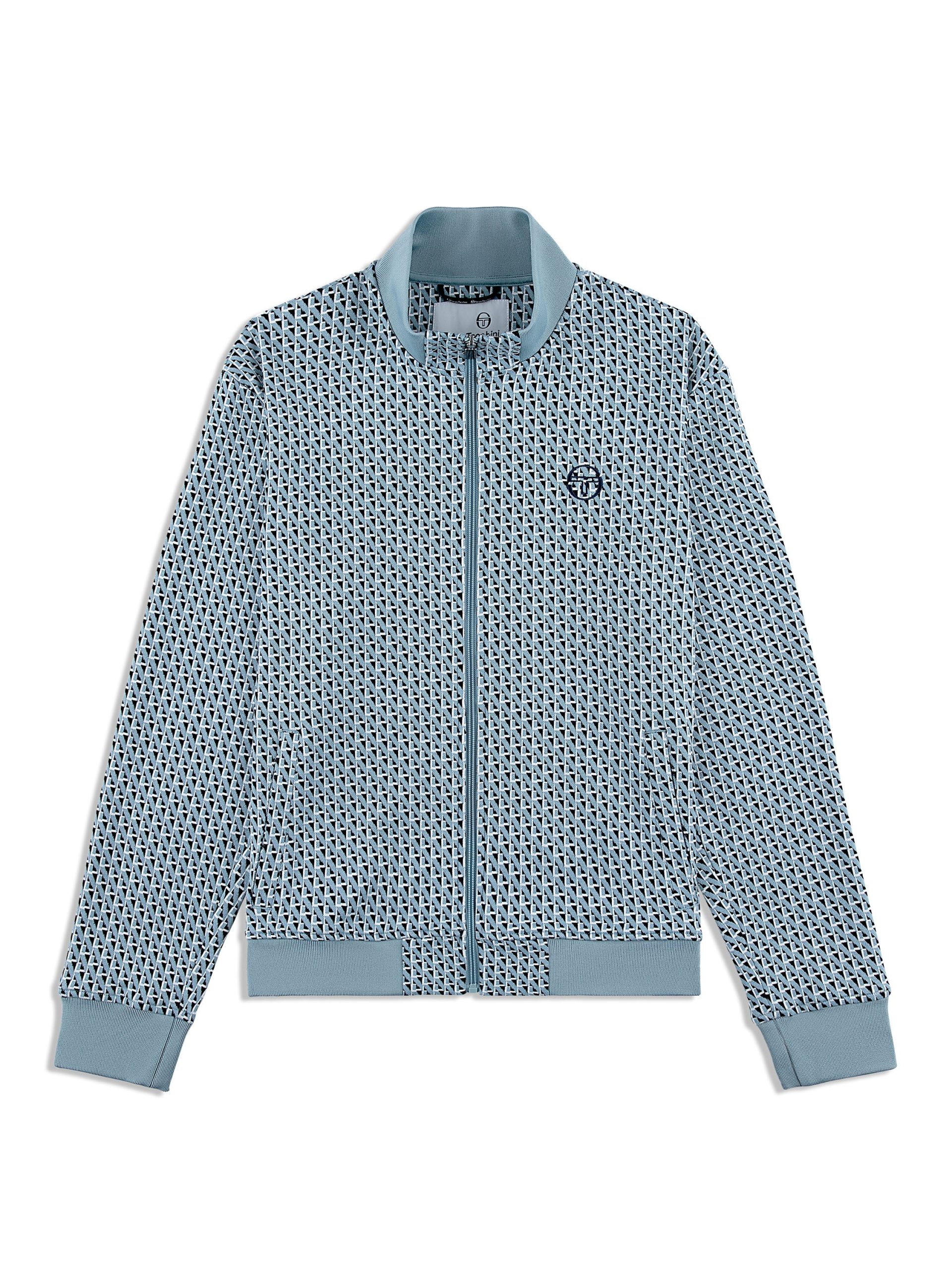 Paolo Knit Track Jacket- Faded Denim - Image 2
