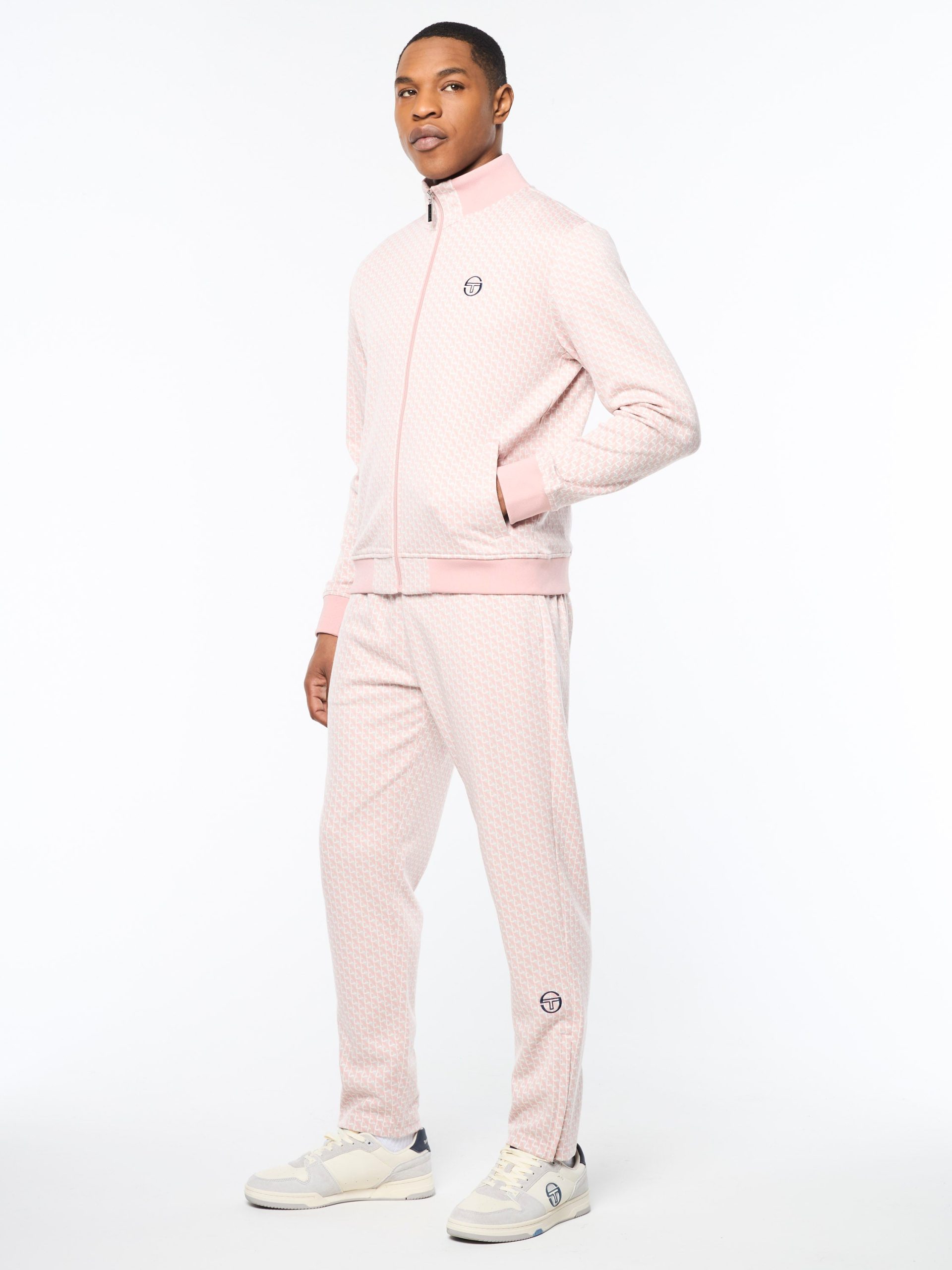 Paolo Knit Track Jacket- Pale Mauve - Image 5