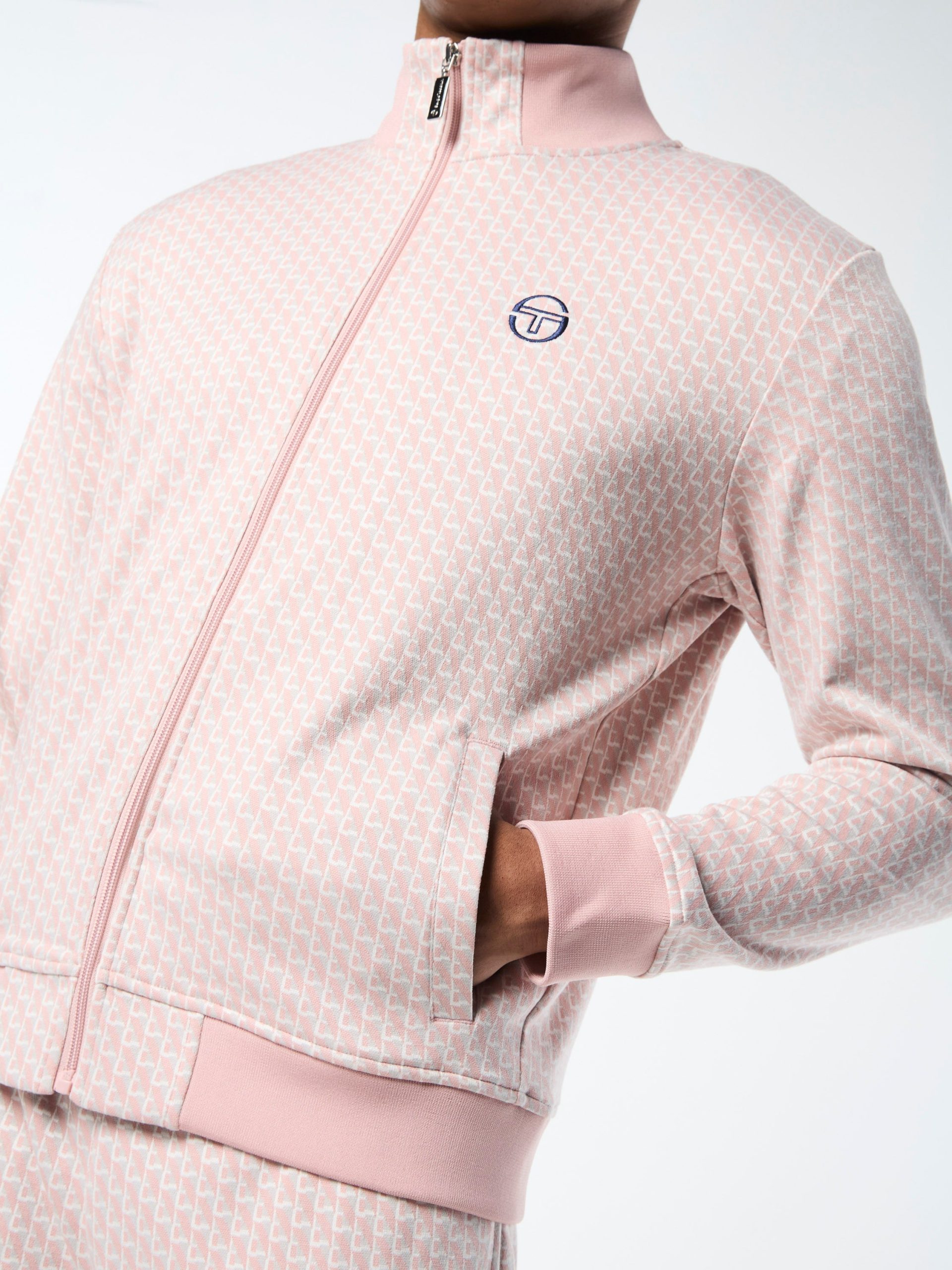Paolo Knit Track Jacket- Pale Mauve - Image 3