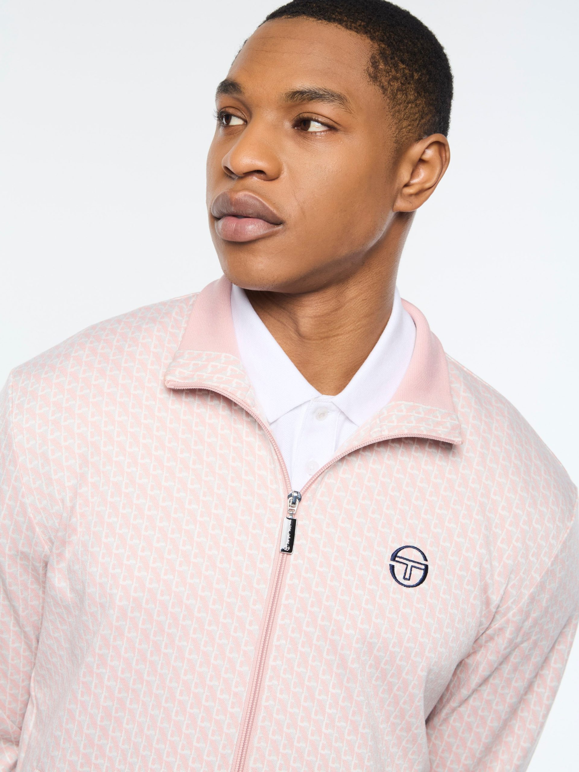 Paolo Knit Track Jacket- Pale Mauve - Image 8