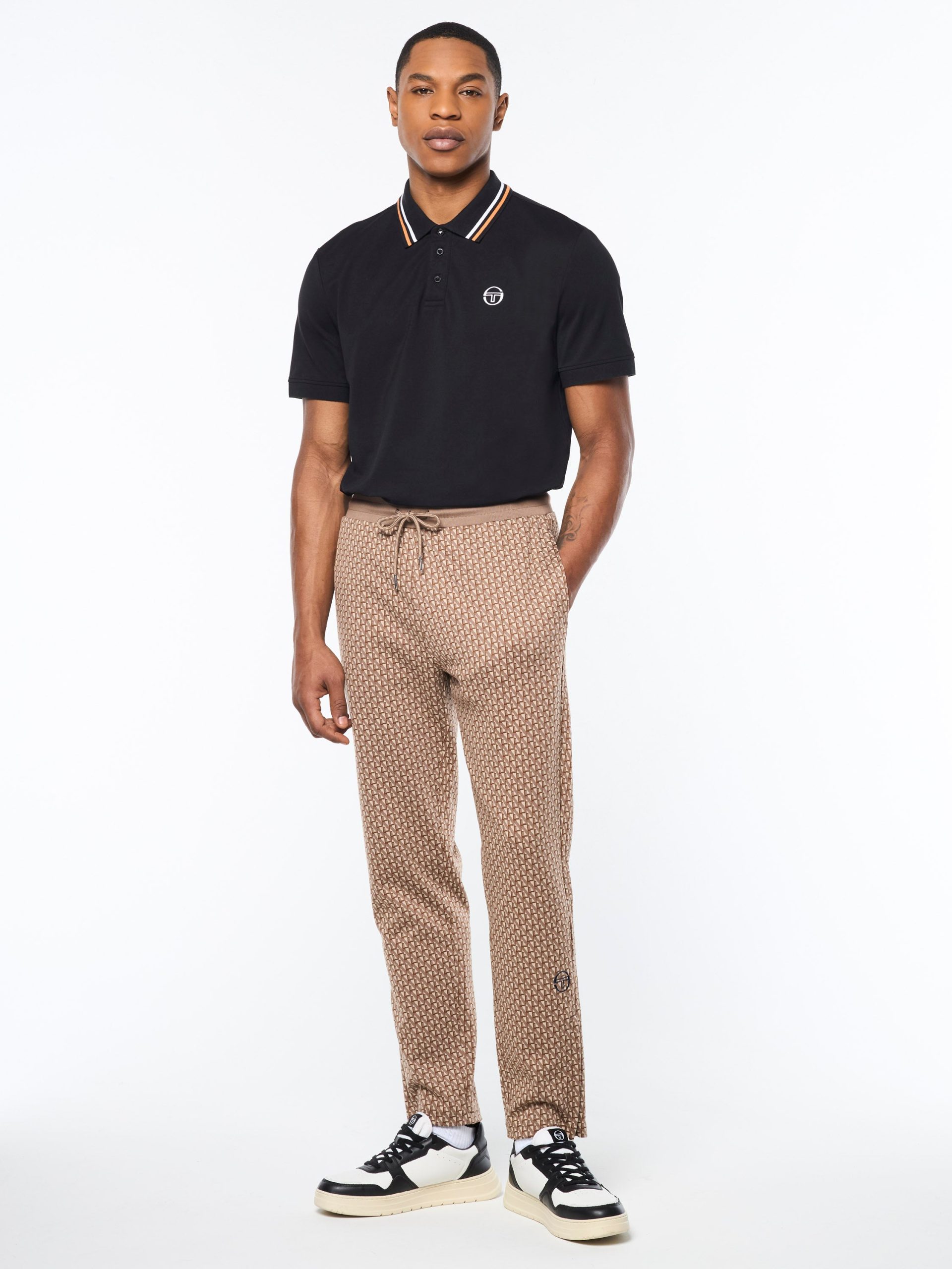 Paolo Knit Track Pant- Taupe Grey - Image 3