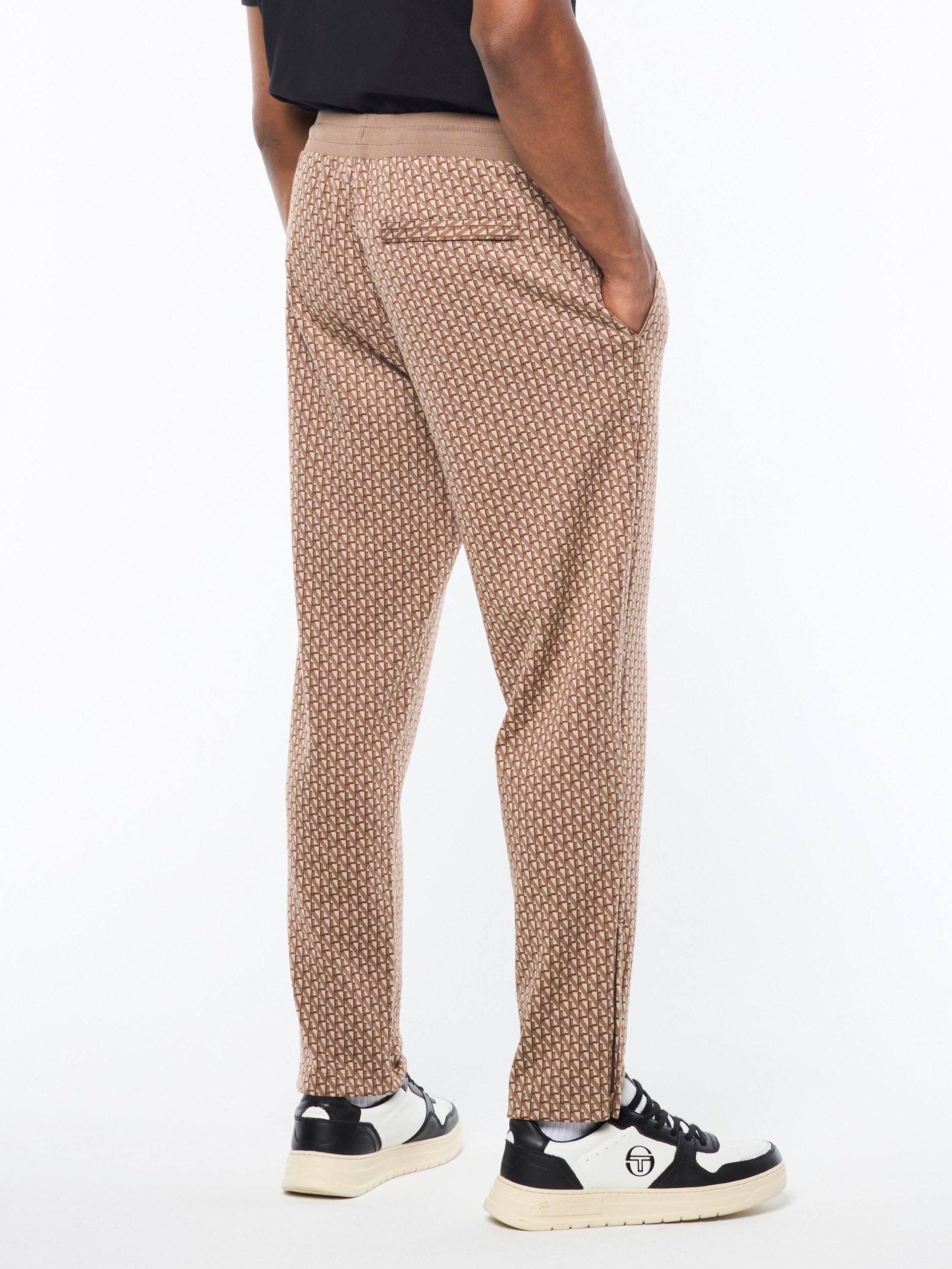 Paolo Knit Track Pant- Taupe Grey - Image 5