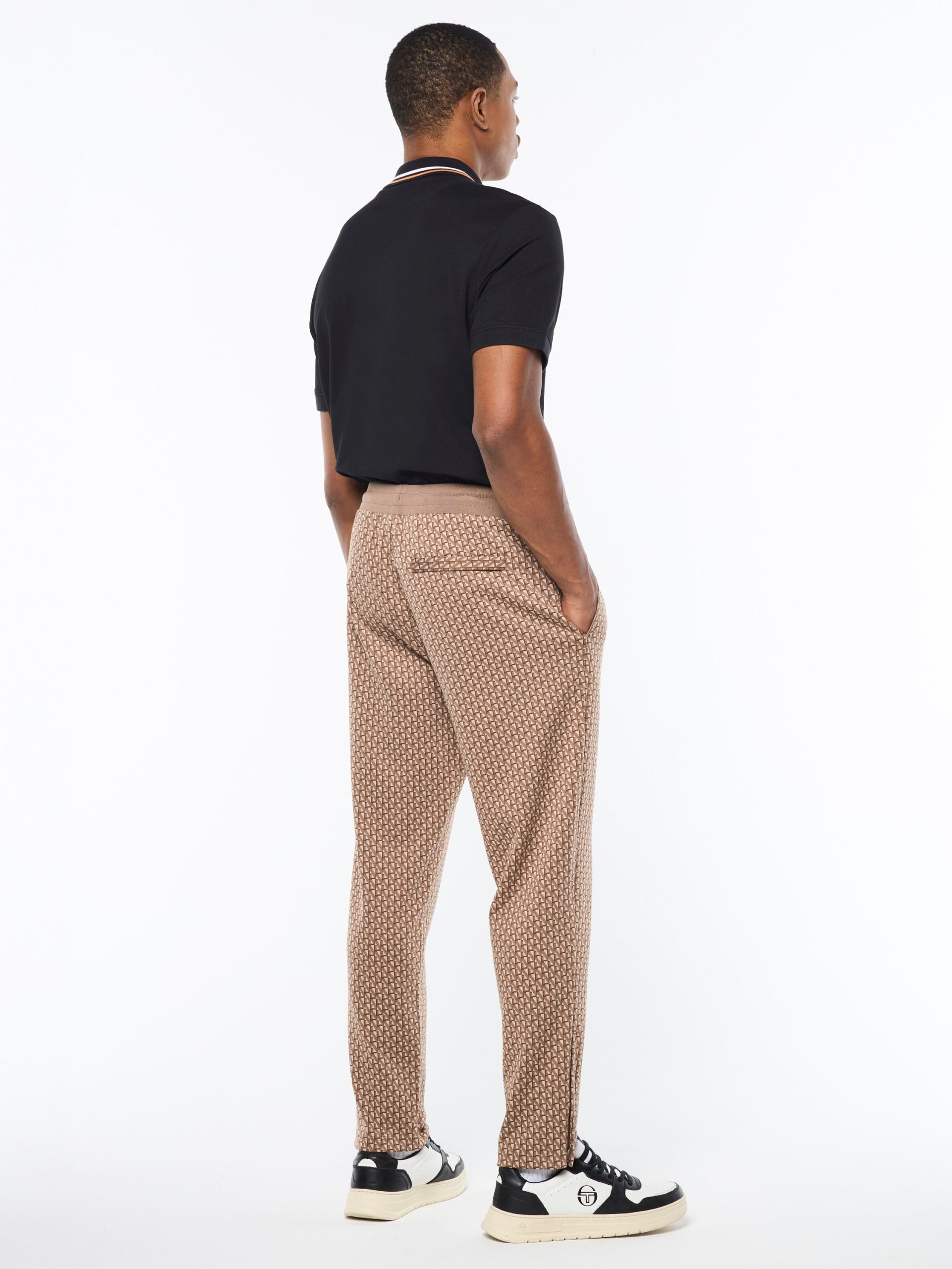 Paolo Knit Track Pant- Taupe Grey - Image 7