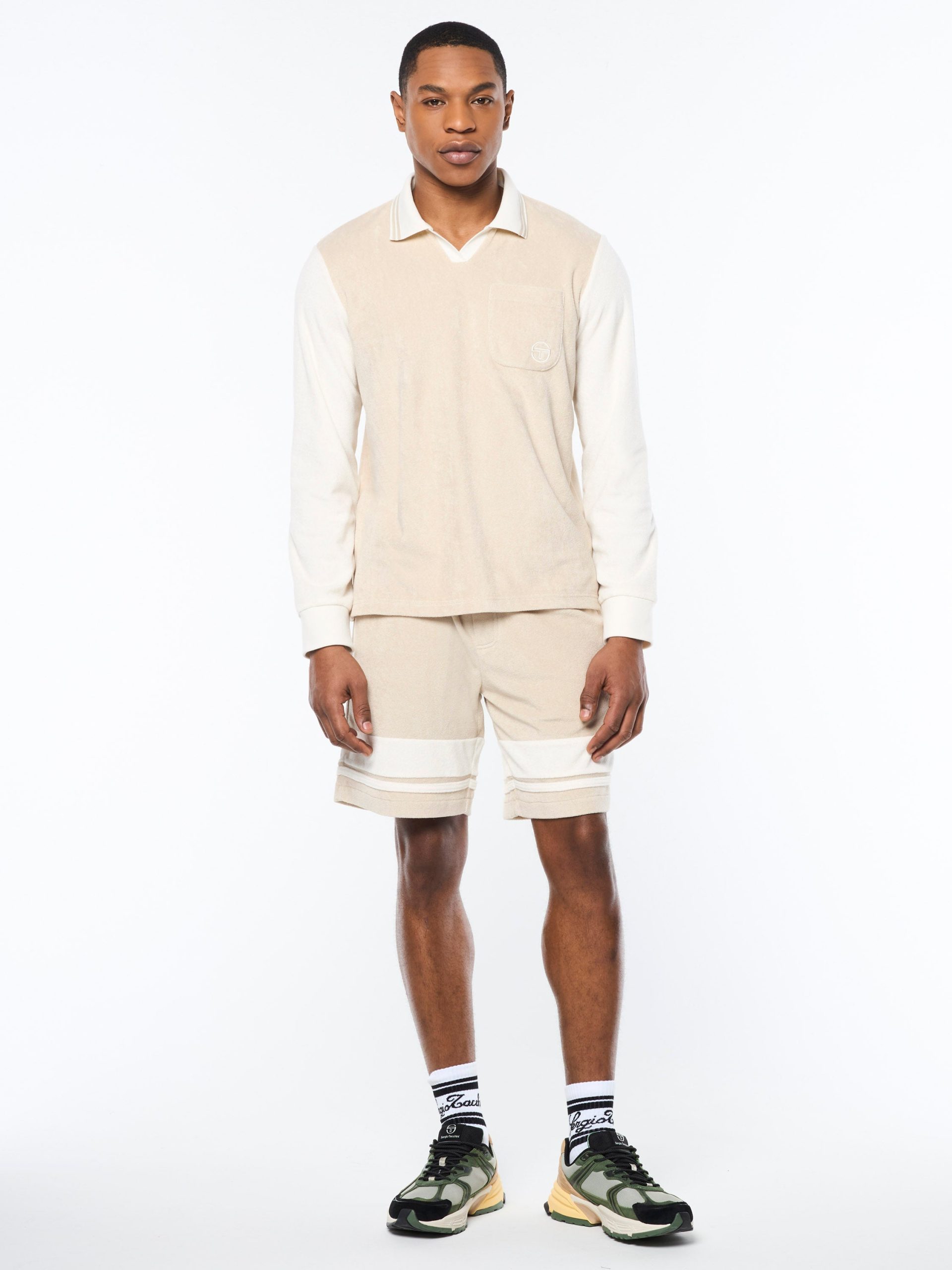 Alvar Long Sleeve Polo- Fog - Image 5