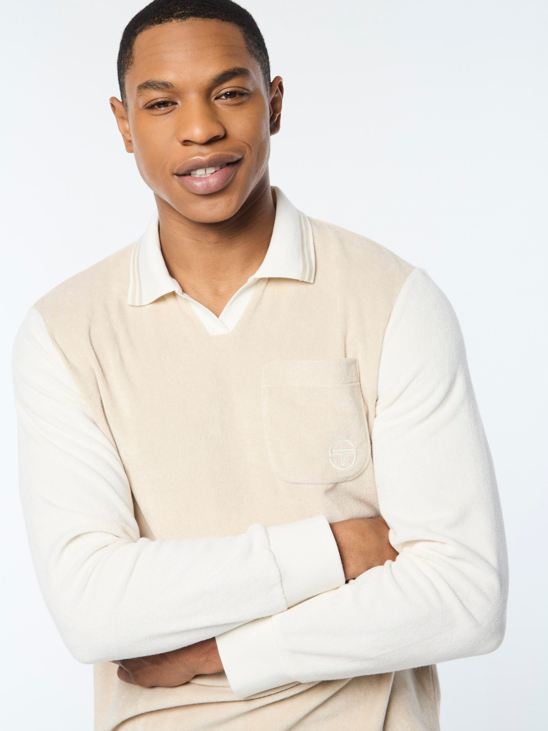 Alvar Long Sleeve Polo- Fog - Image 6