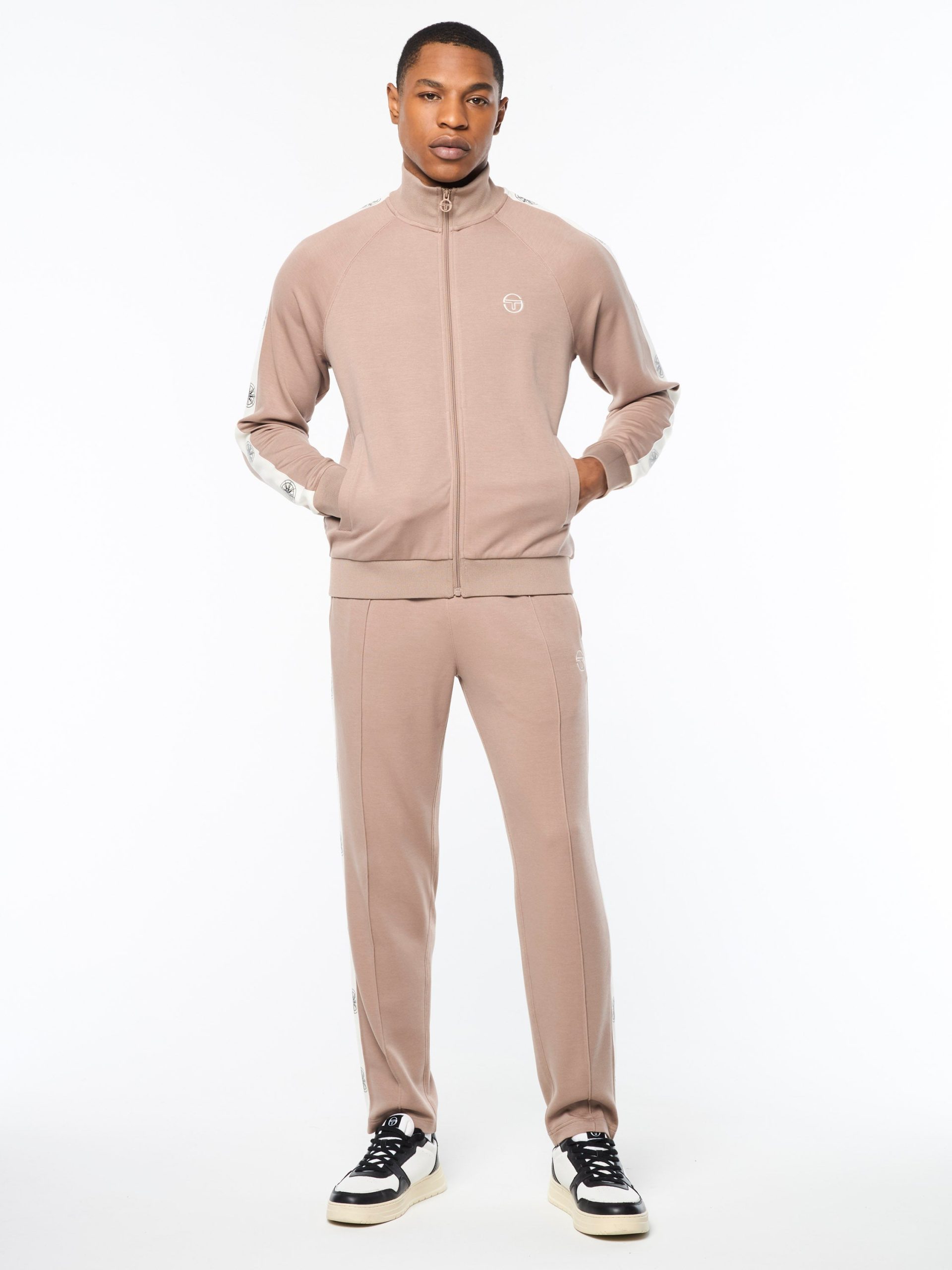 Bussola Track Jacket- Taupe Grey - Image 2