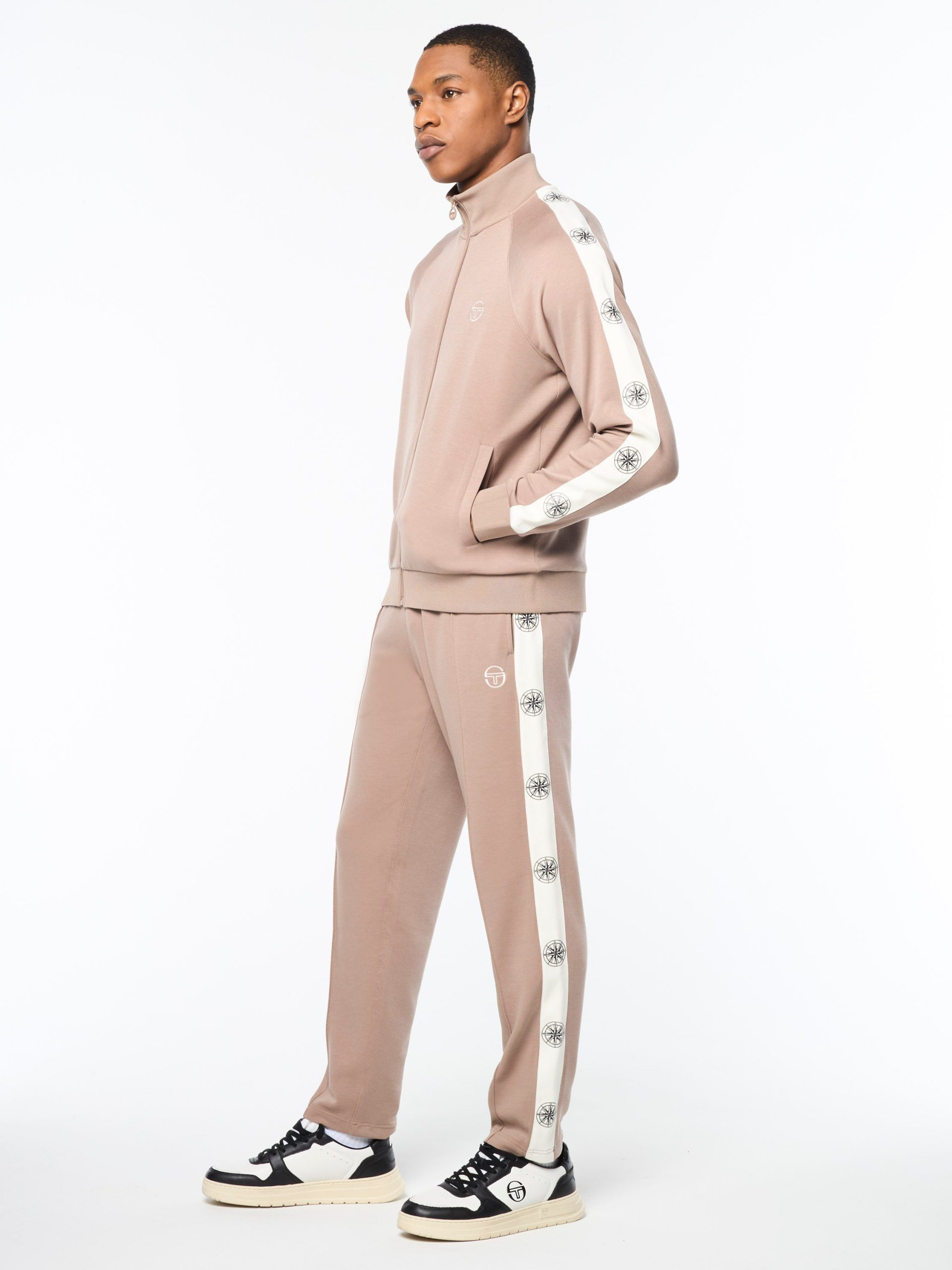 Bussola Track Jacket- Taupe Grey - Image 4