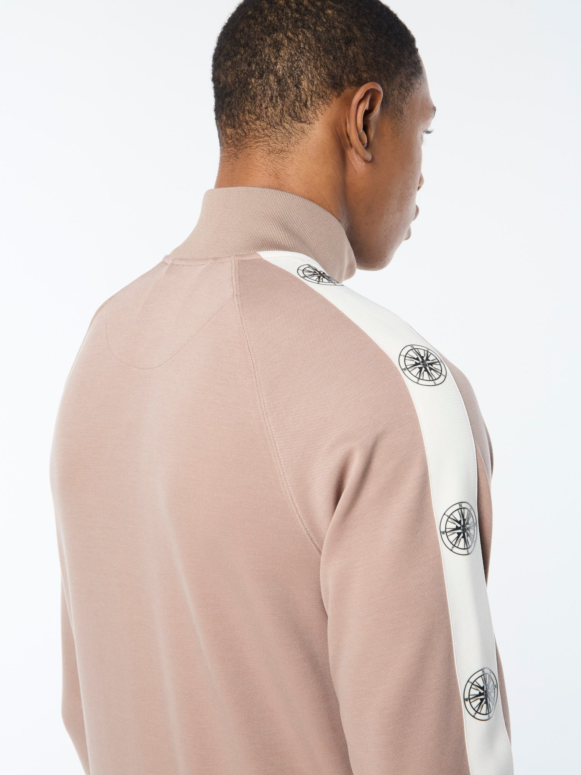 Bussola Track Jacket- Taupe Grey - Image 6