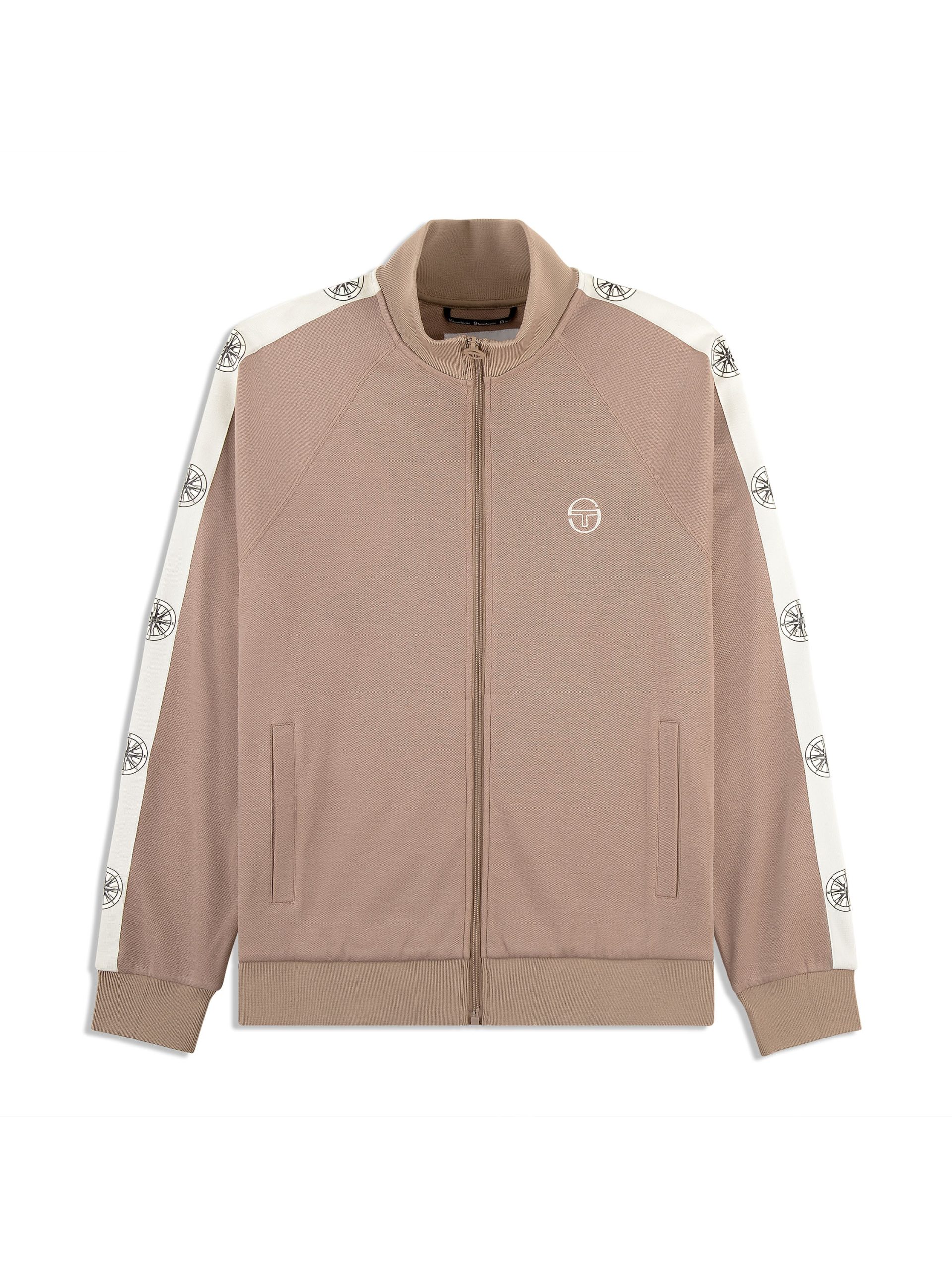 Bussola Track Jacket- Taupe Grey - Image 3