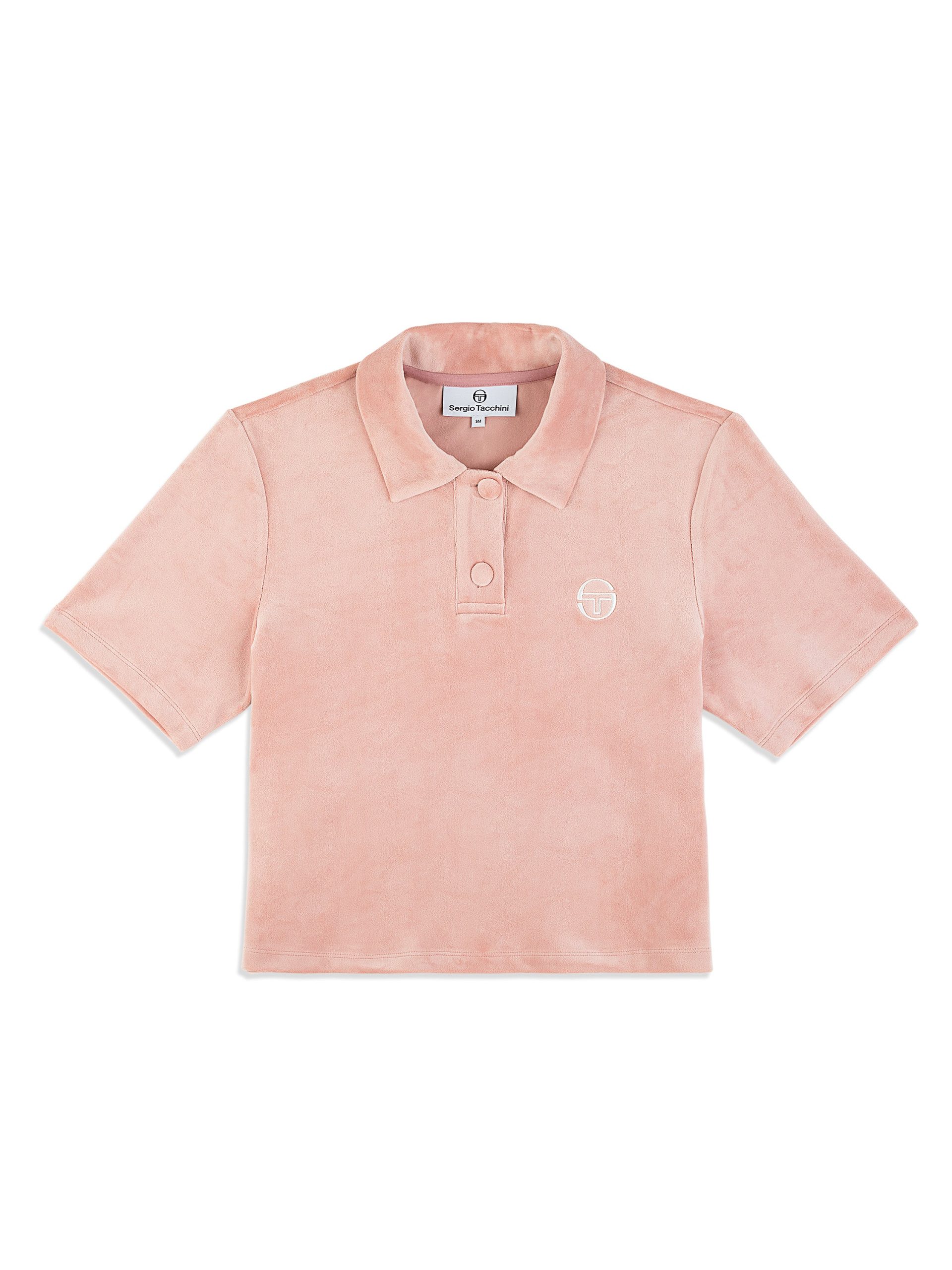 Adele Velour Polo- Pale Mauve - Image 2