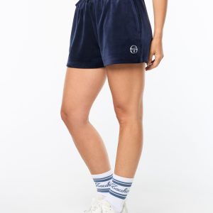 Adele Velour Short- Maritime Blue