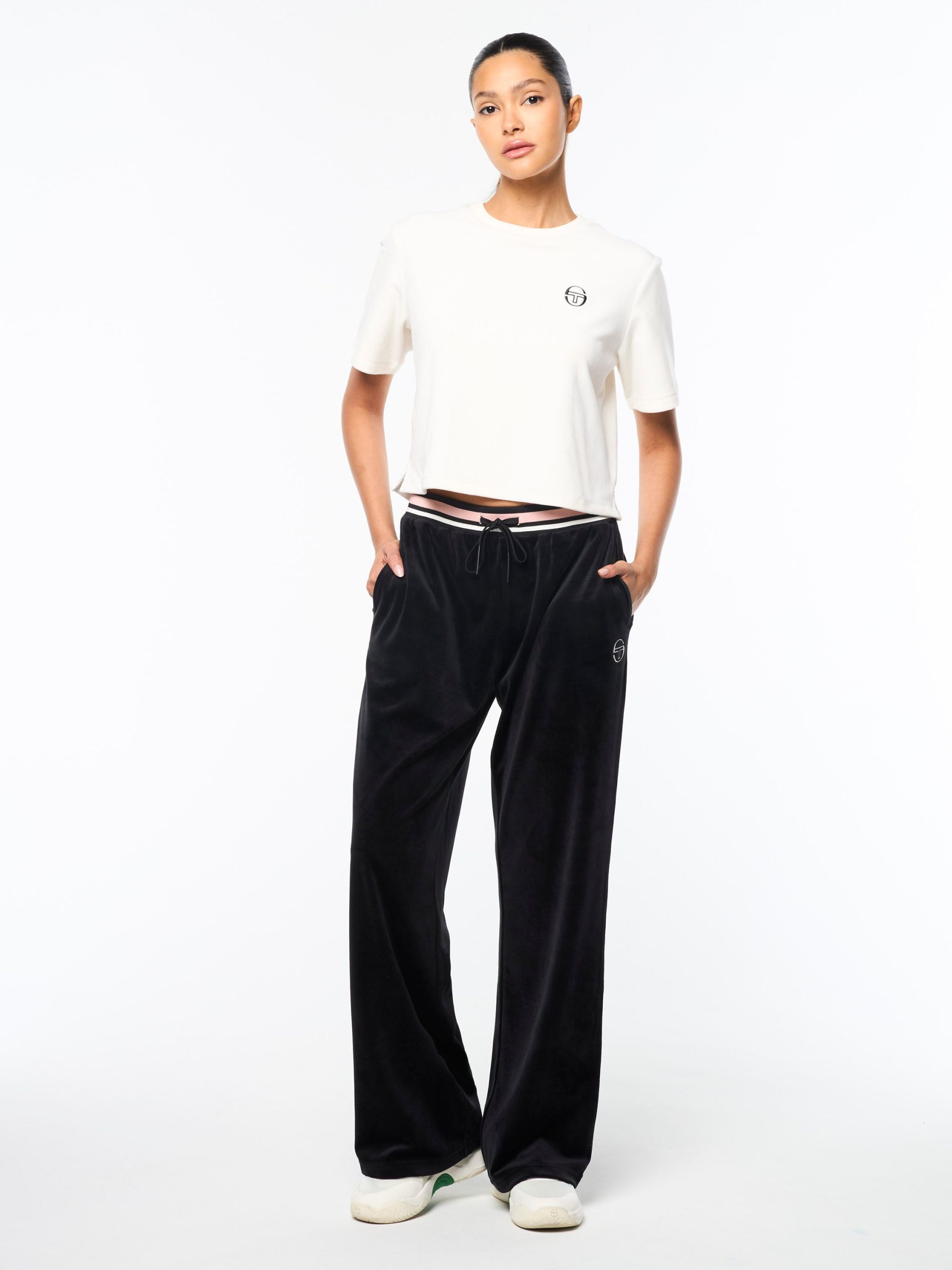 Adele Velour T-Shirt- Gardenia - Image 5