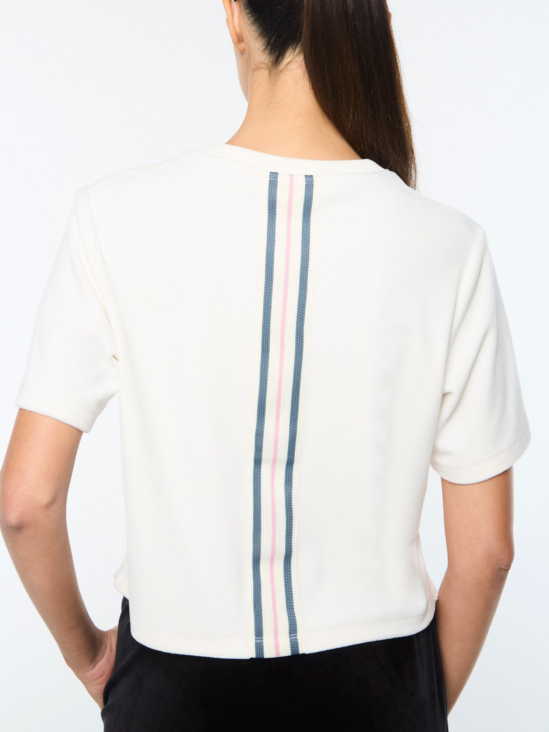 Adele Velour T-Shirt- Gardenia - Image 2