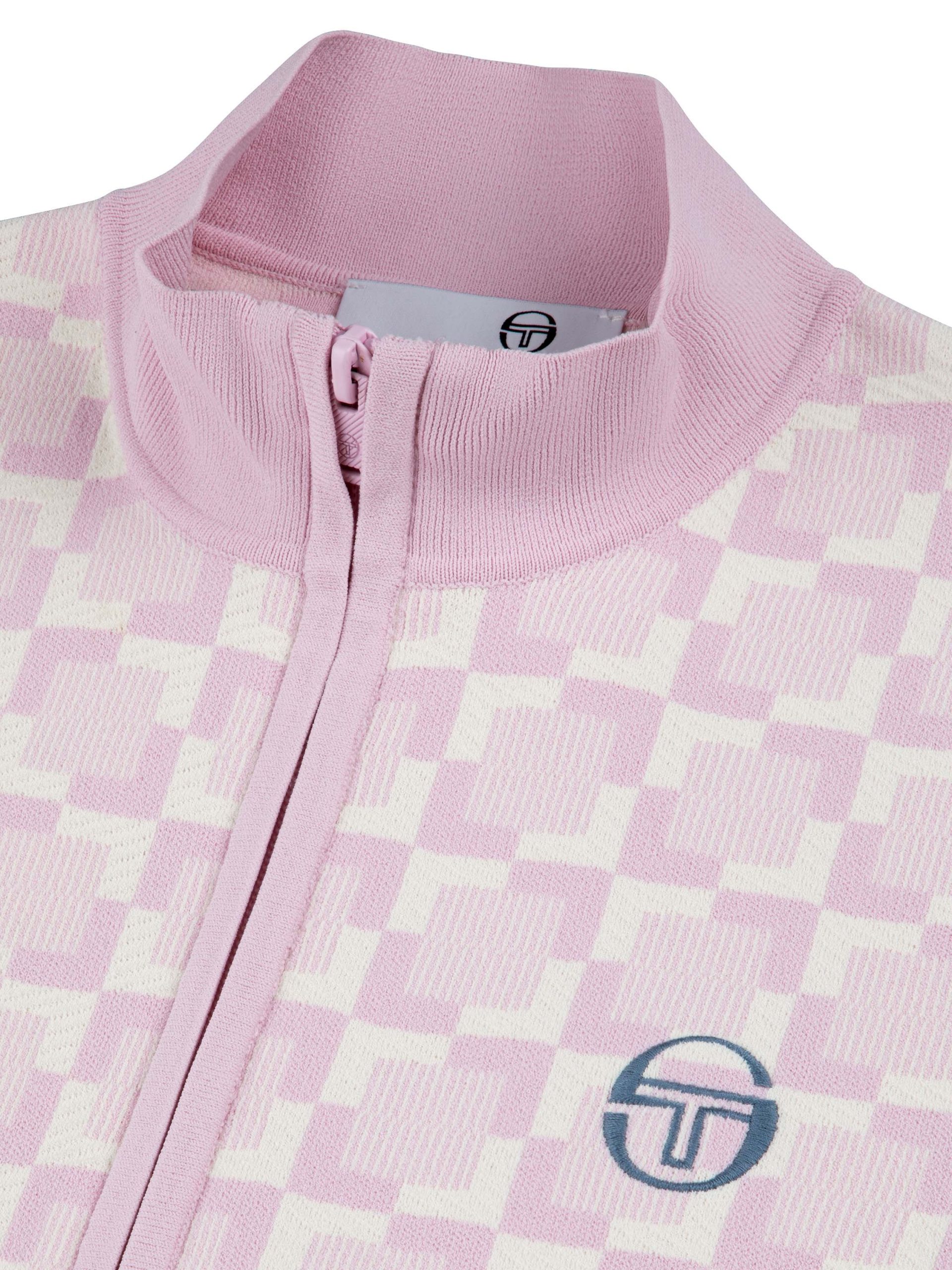 Leila Short Sleeve Track Jacket- Pale Mauve - Image 7