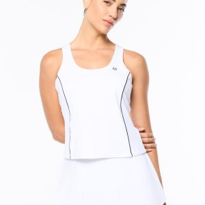 Tessa Scoop Neck Tank- Brilliant White