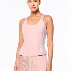 Tessa Scoop Neck Tank- Pale Mauve