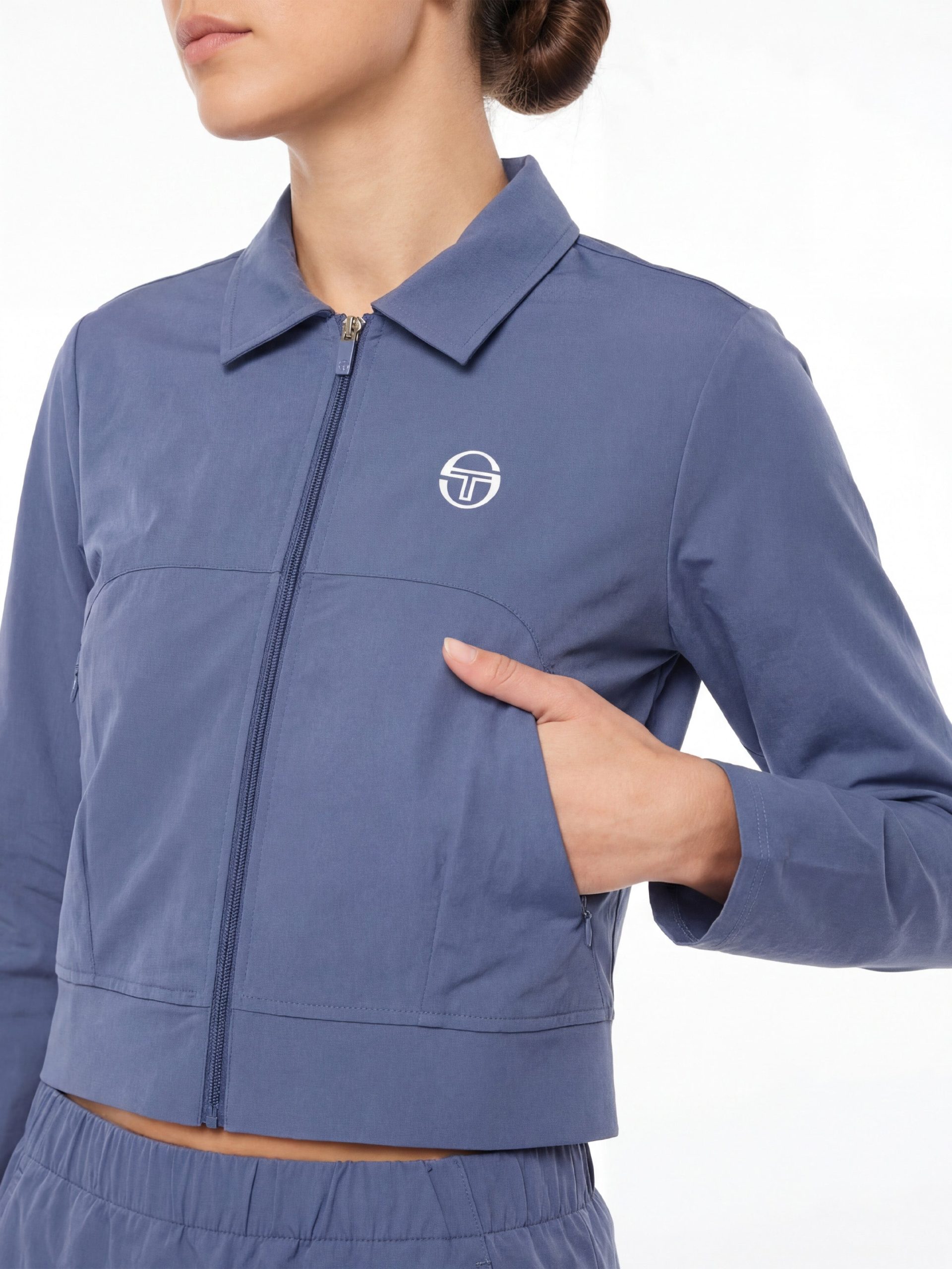 Aria Track Jacket- Blue Indigo - Image 4