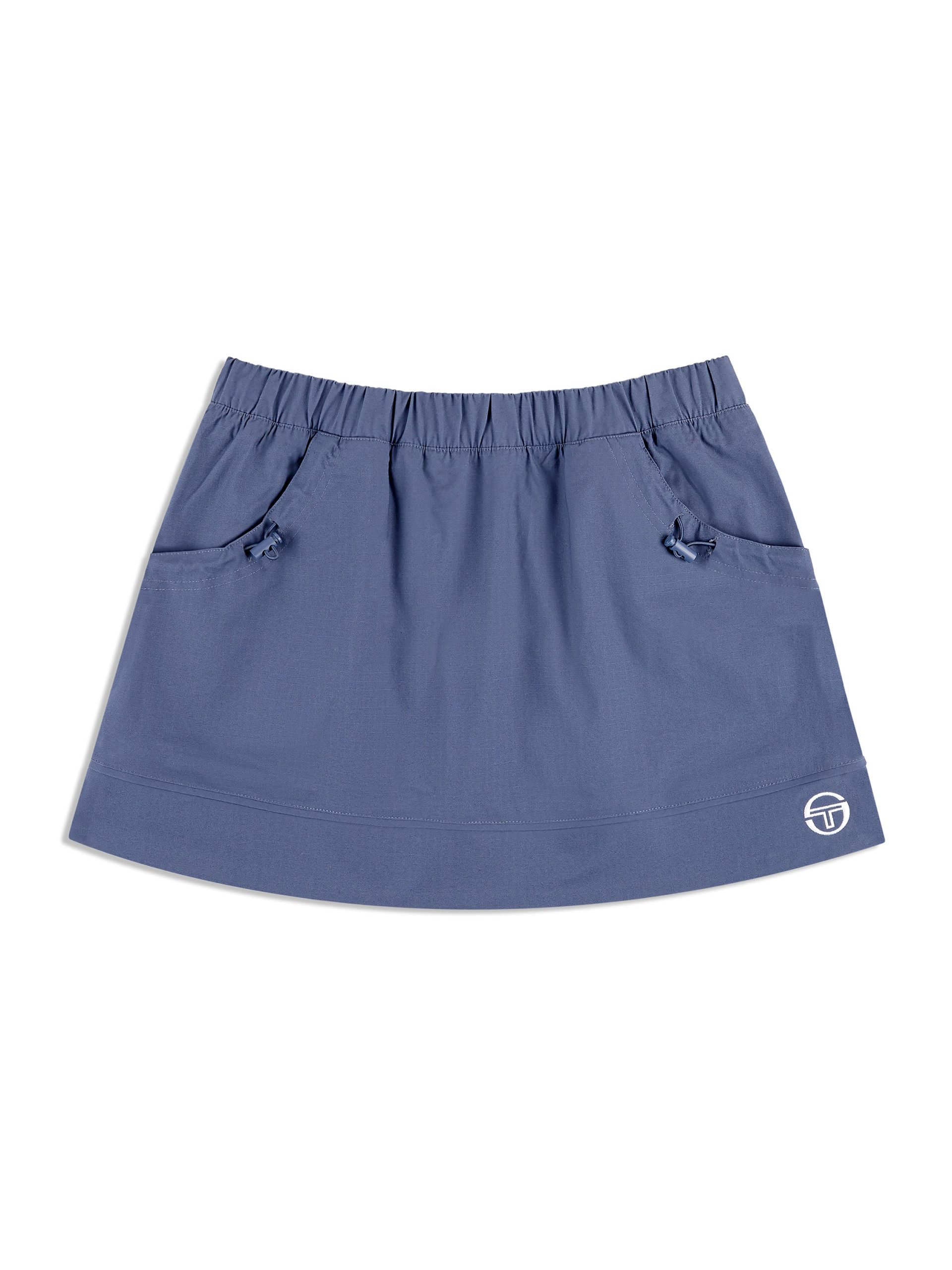 Aria Track Skirt- Blue Indigo - Image 2