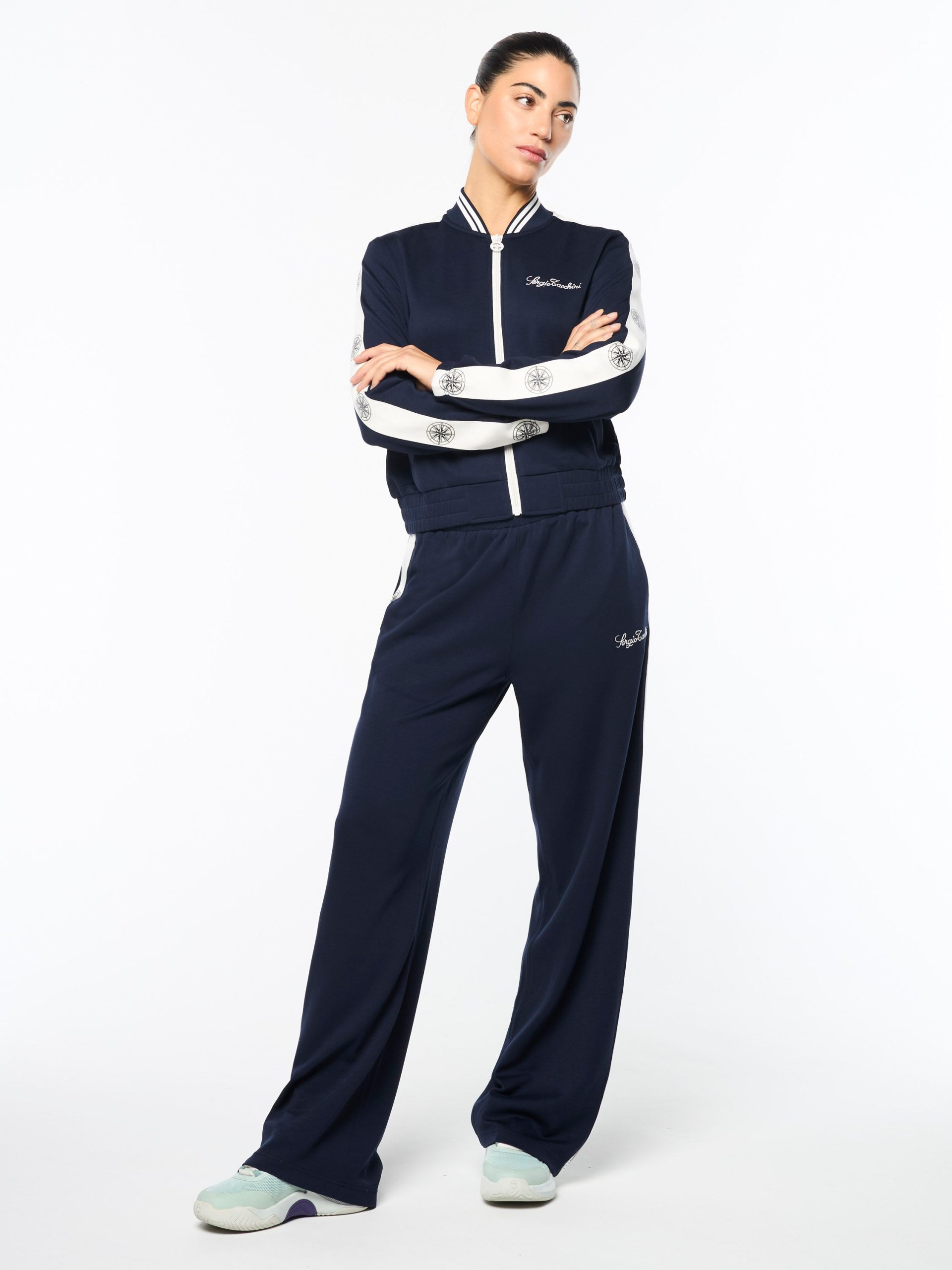 Women's Bussola Track Jacket- Maritime Blue - Image 3