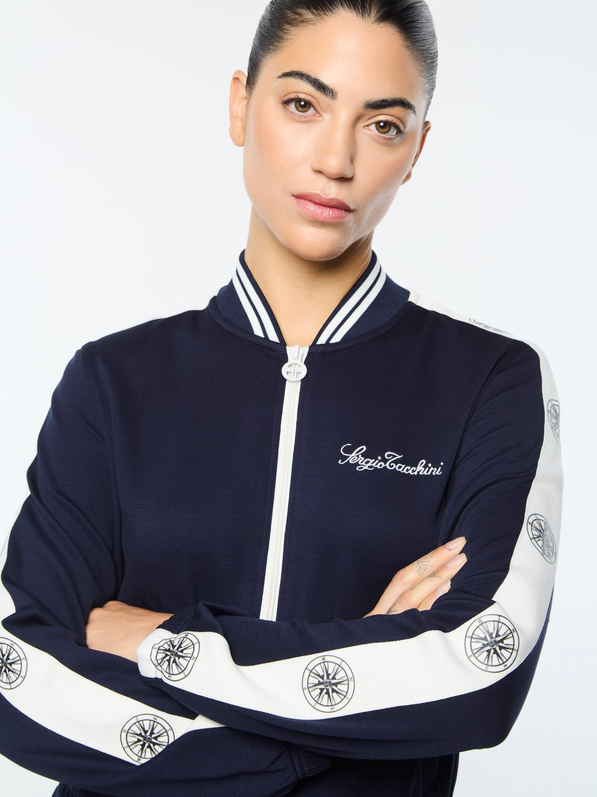 Women's Bussola Track Jacket- Maritime Blue - Image 4