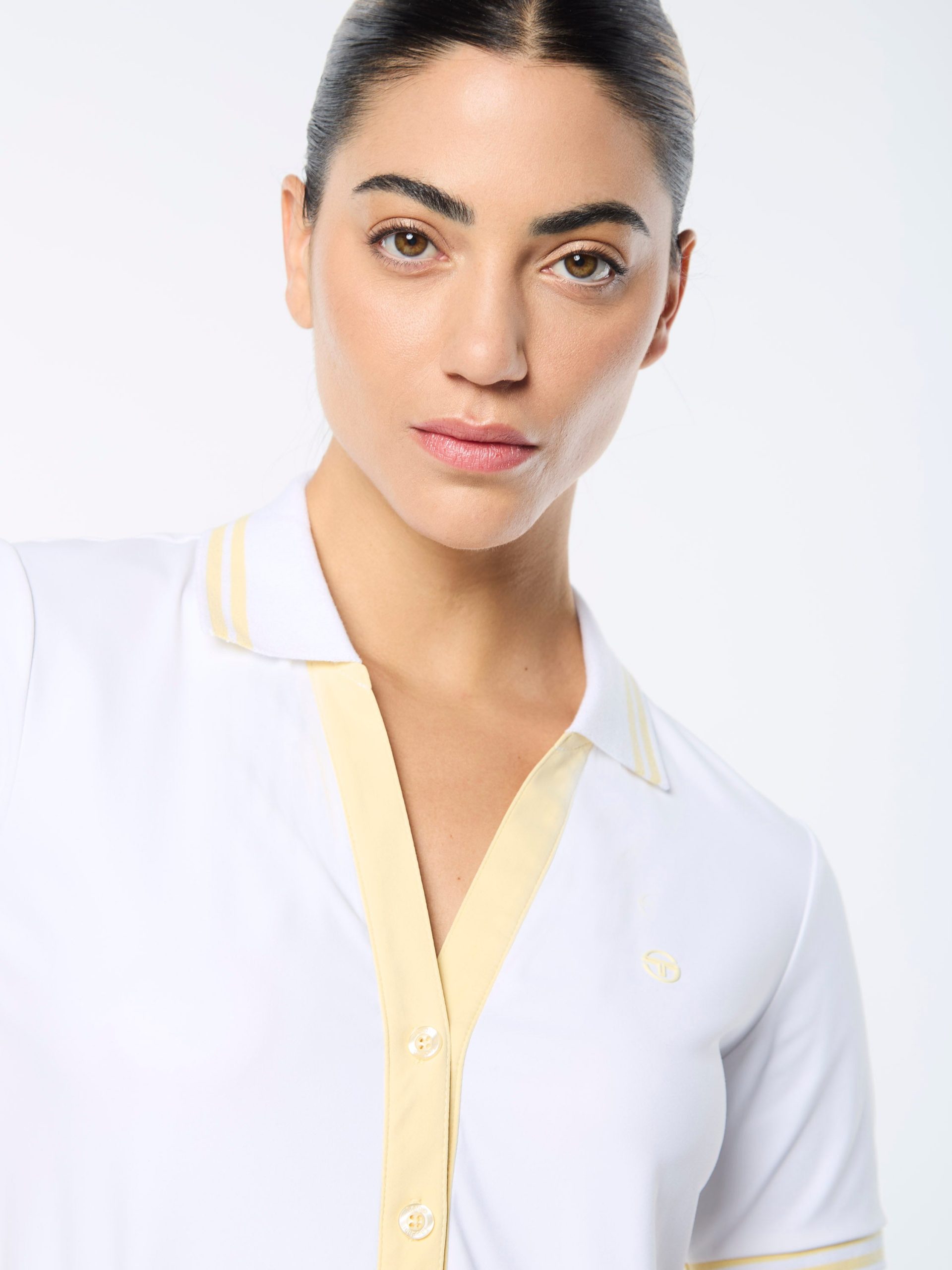 Idalia Cropped Polo- Brilliant White - Image 8