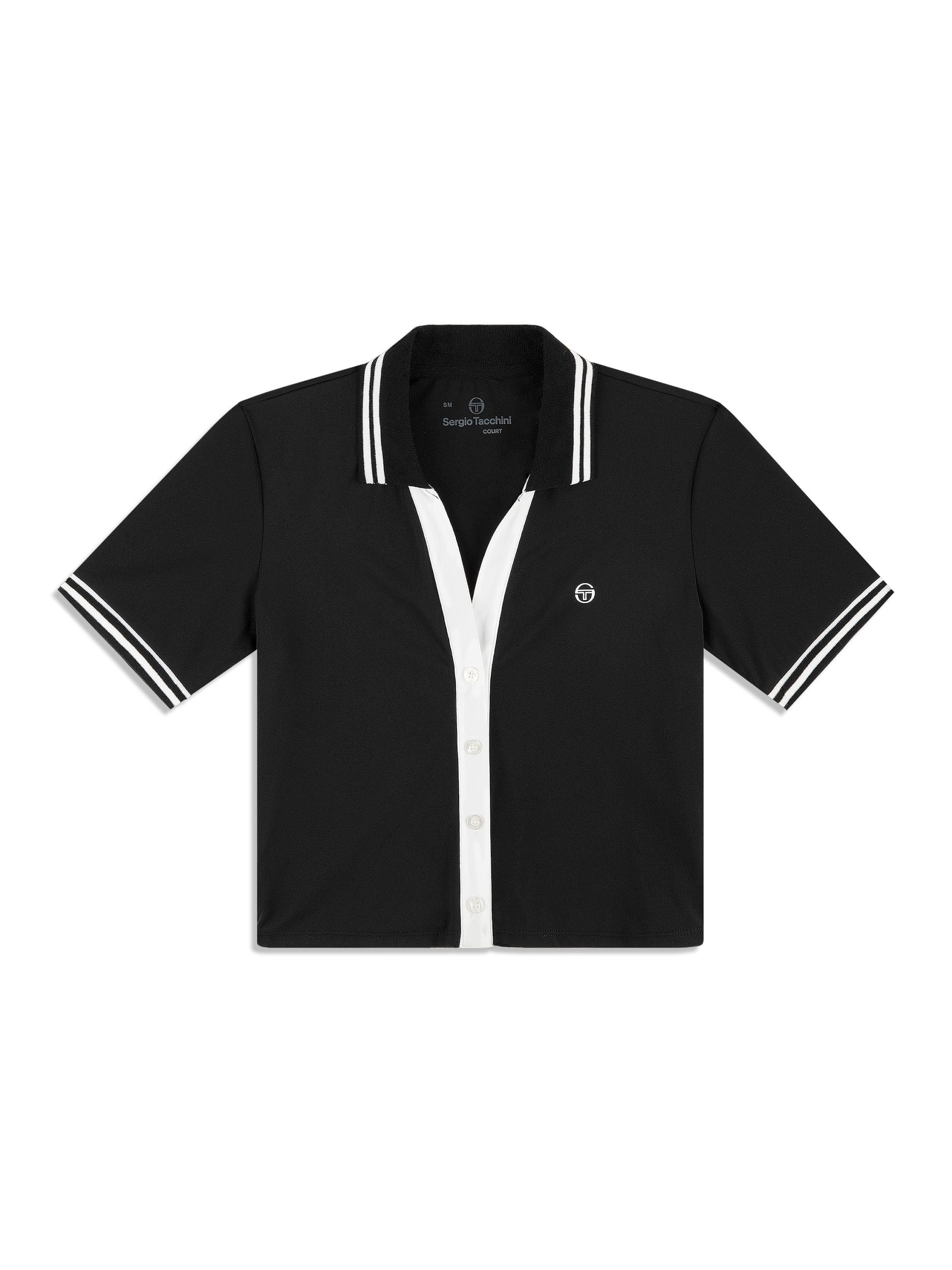 Idalia Cropped Polo- Black Beauty - Image 2