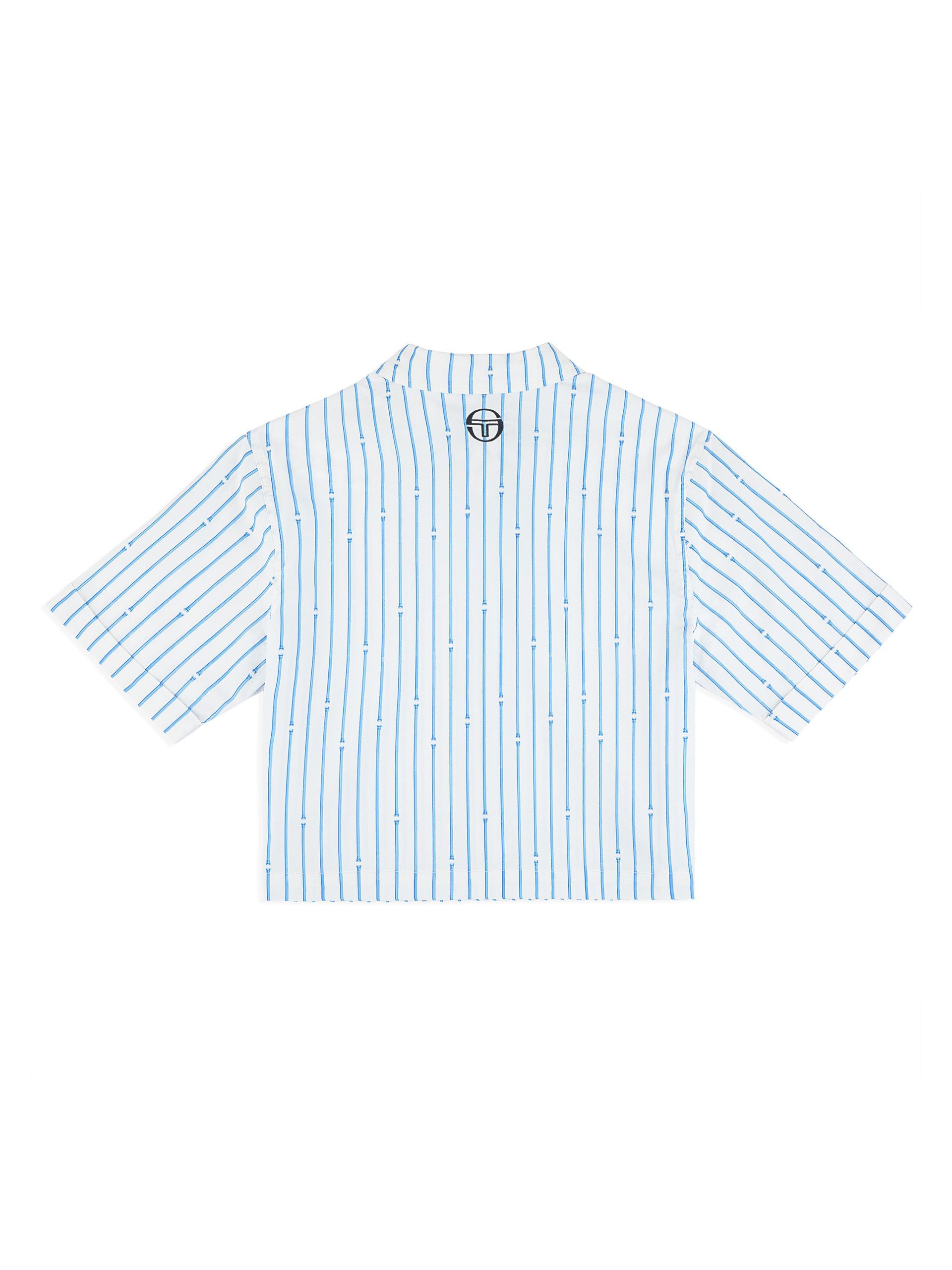 Women's Colonna Cropped Shirt- French Blue - Image 9