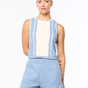 Zola Knit Top- Faded Denim