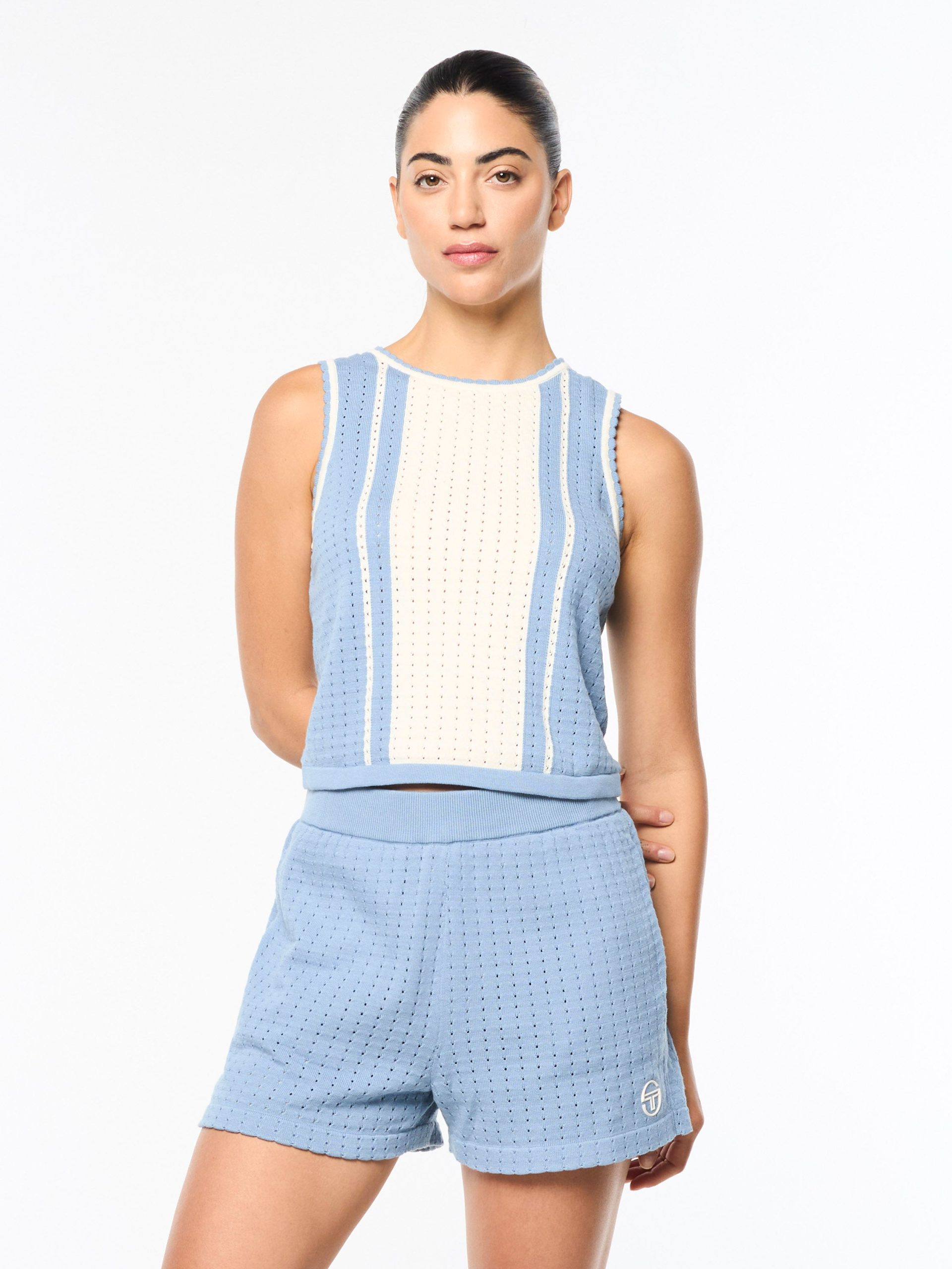 Zola Knit Top- Faded Denim