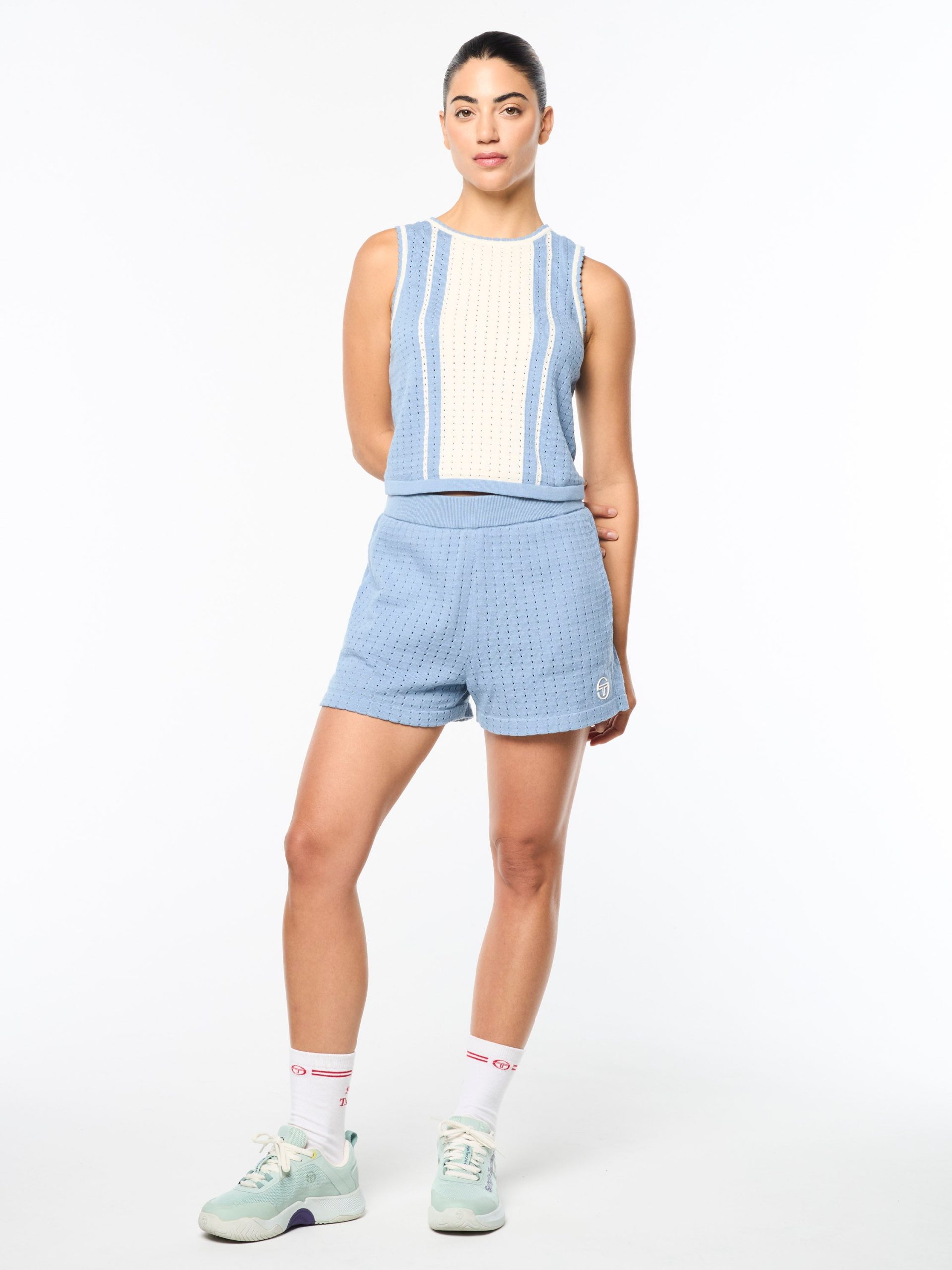 Zola Knit Top- Faded Denim - Image 5