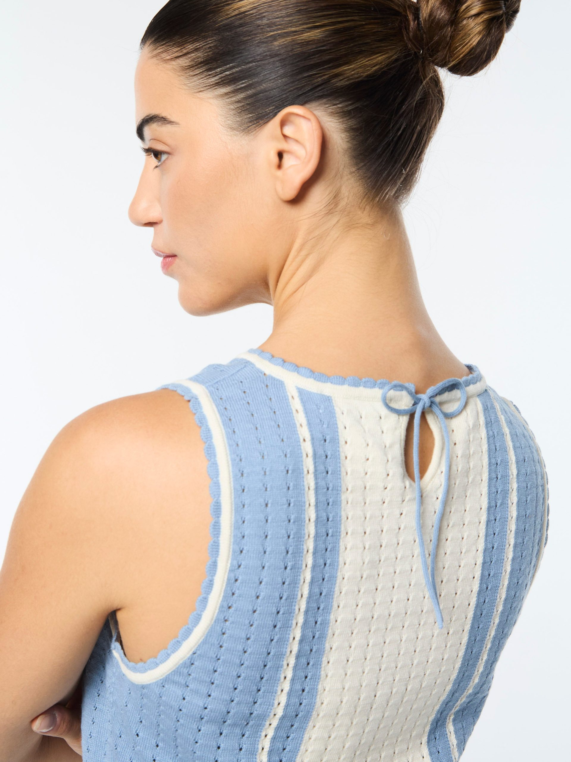 Zola Knit Top- Faded Denim - Image 8