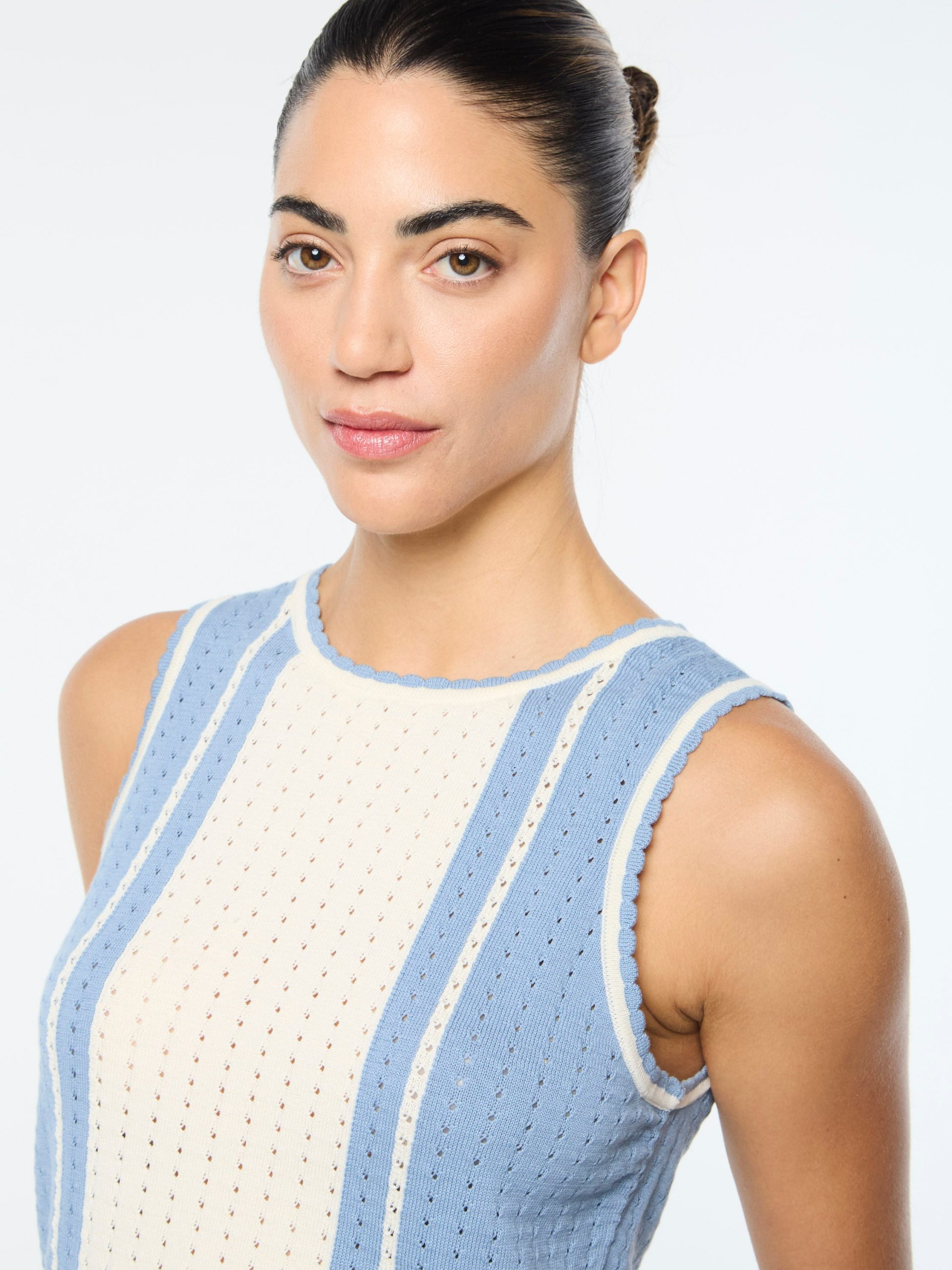 Zola Knit Top- Faded Denim - Image 9