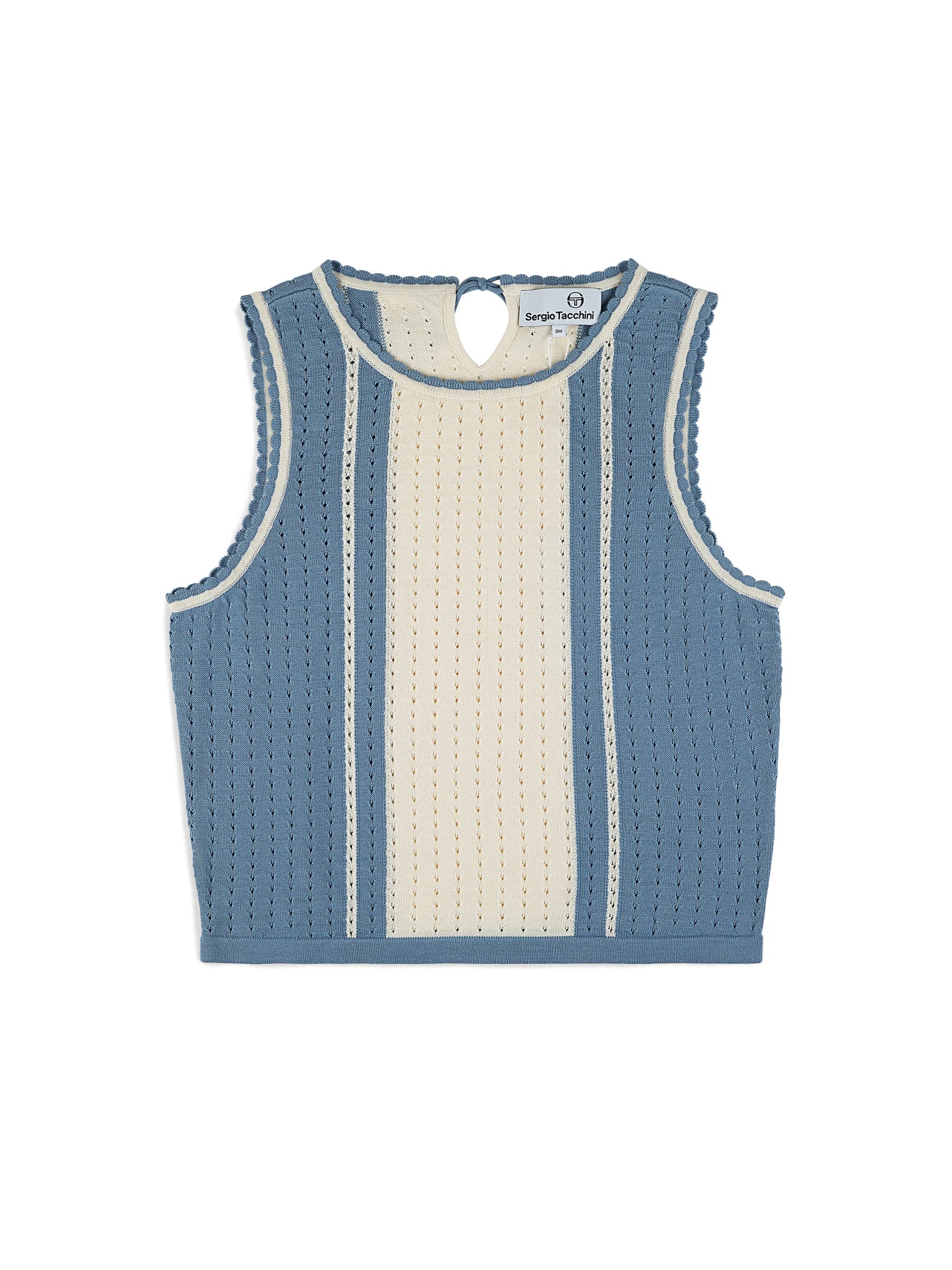 Zola Knit Top- Faded Denim - Image 2