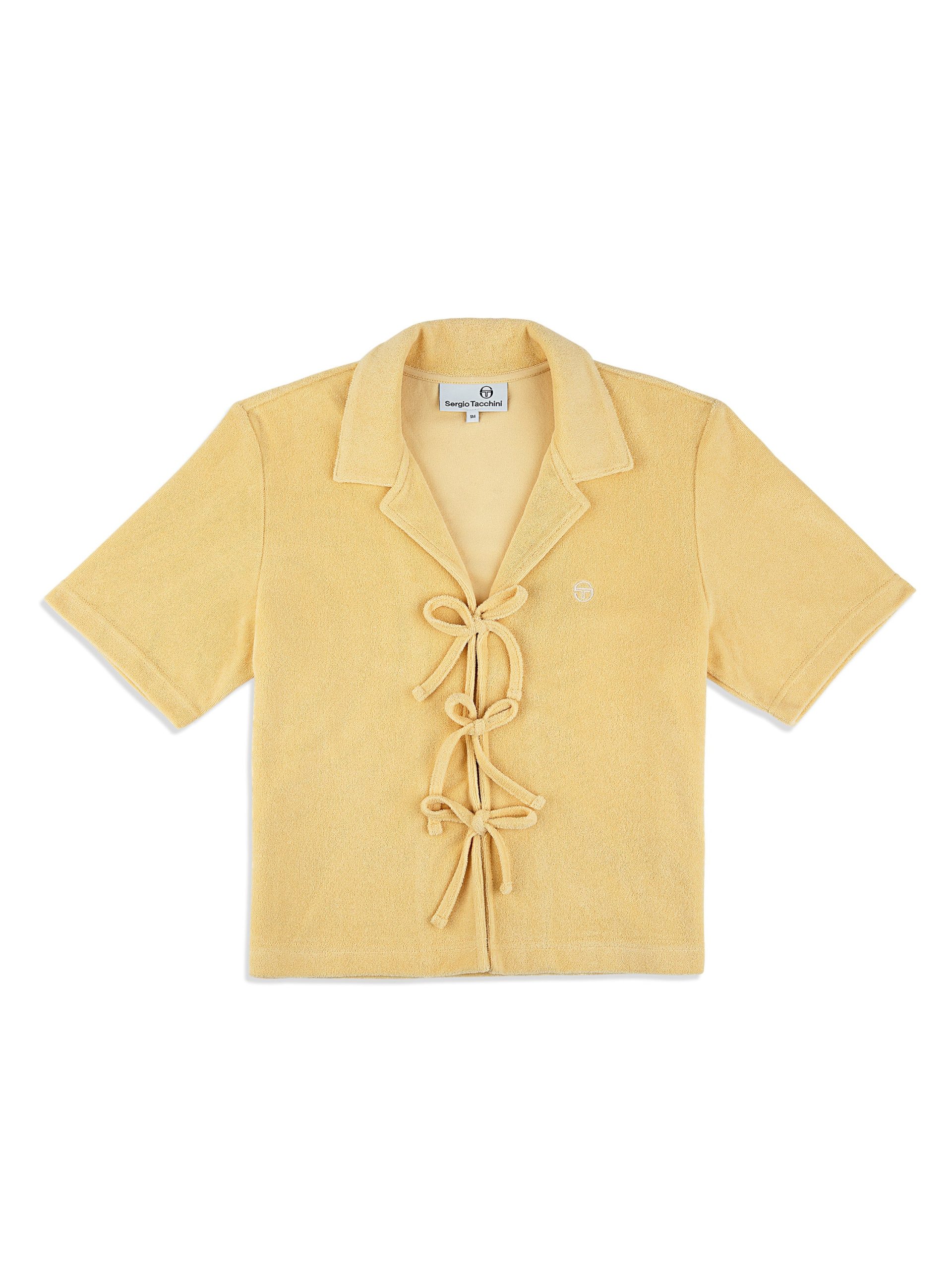 Edda Cropped Shirt- Straw - Image 2