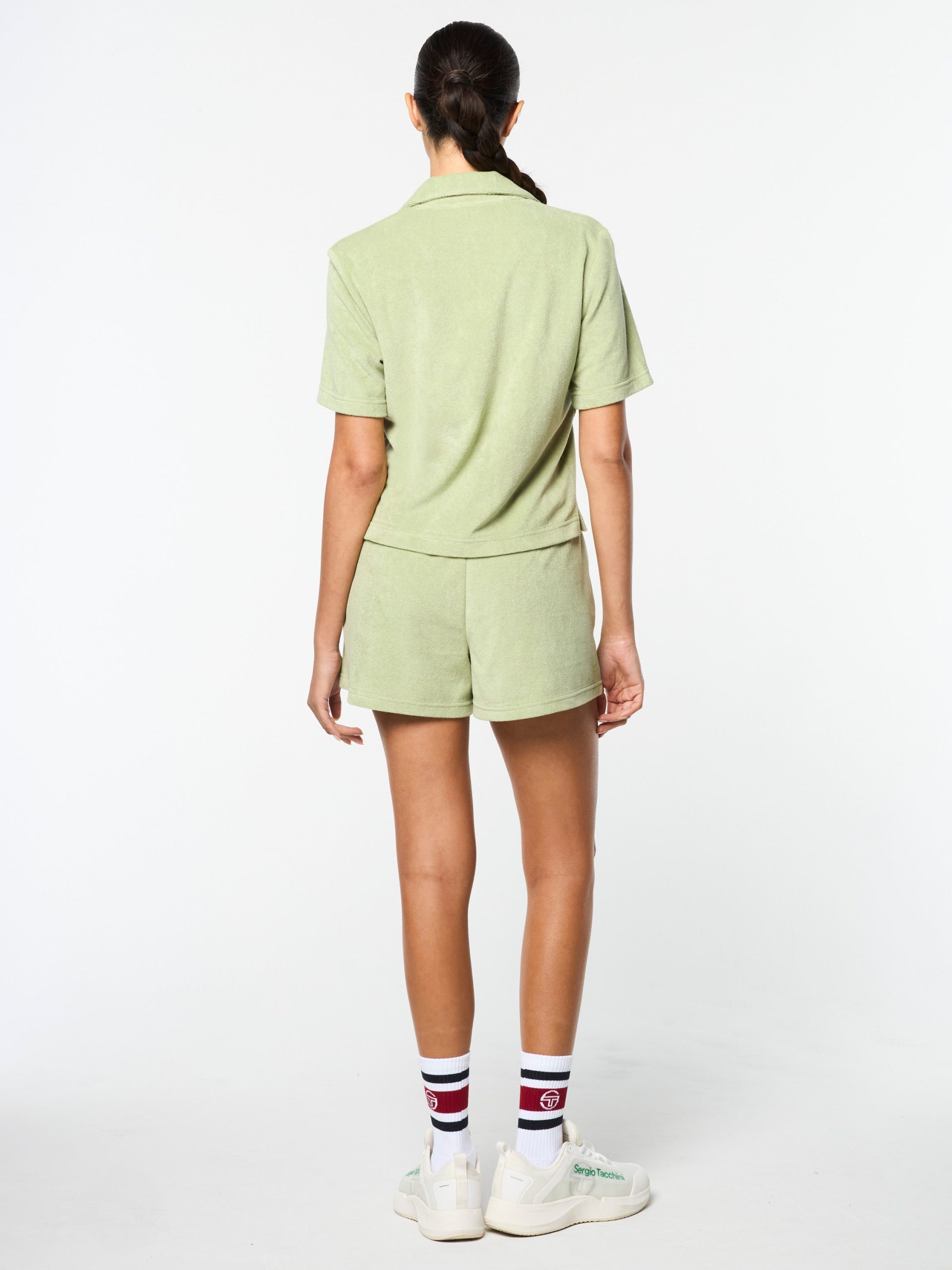 Edda Cropped Shirt- Reseda - Image 8