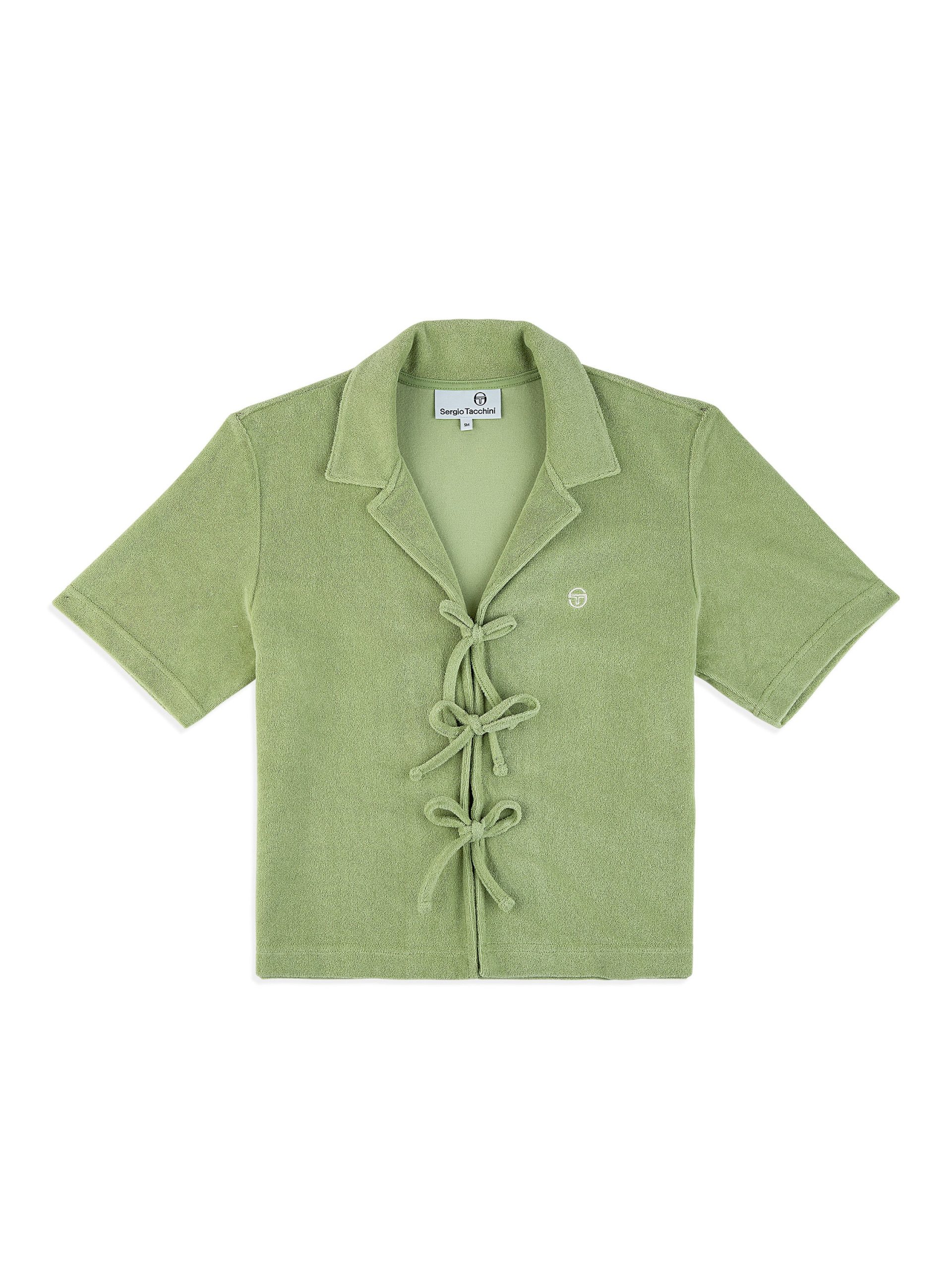 Edda Cropped Shirt- Reseda - Image 4