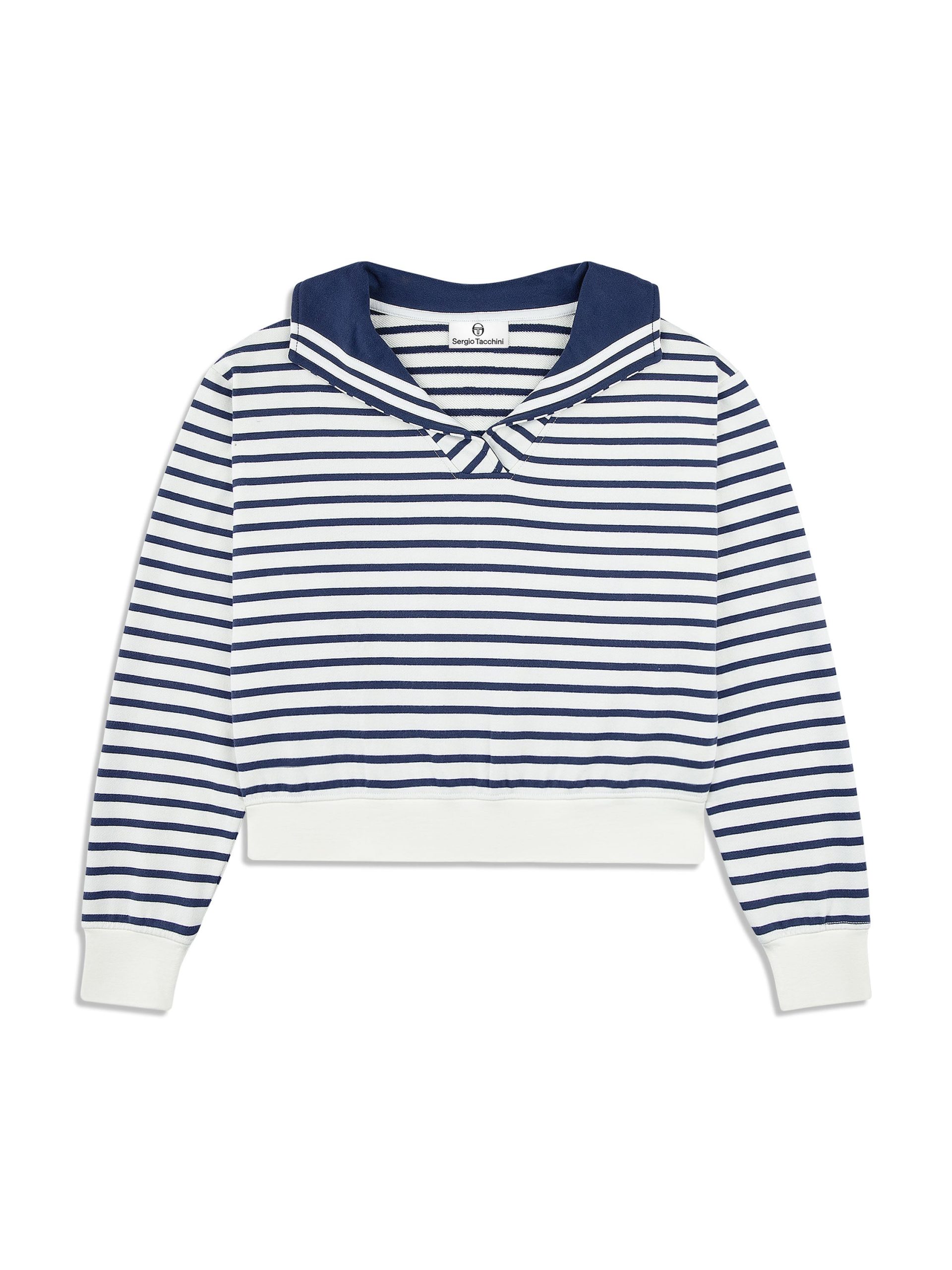 Marina Sailor Collar Sweatshirt- Gardenia - Image 2